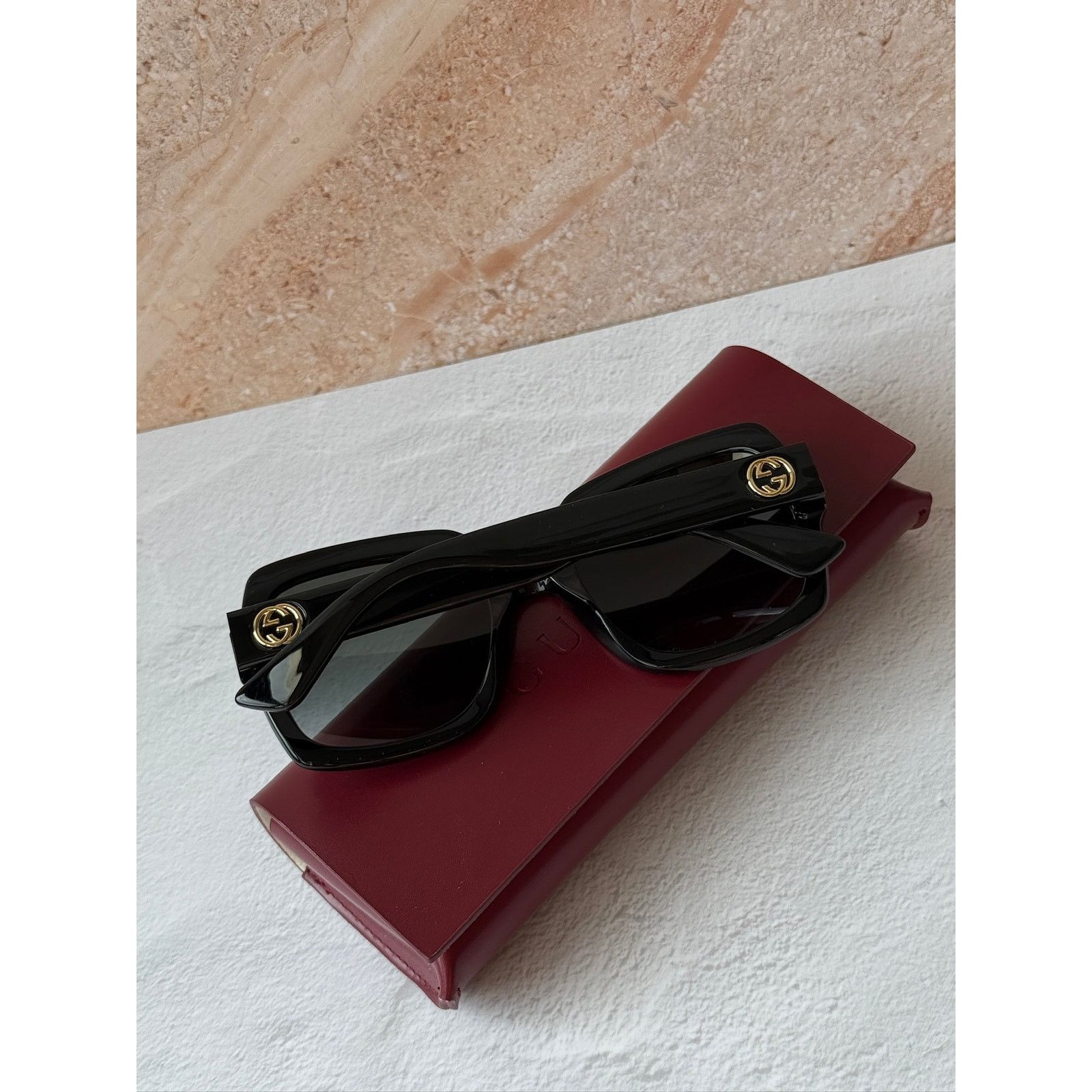 Gucci NEW Gucci GG0036S Black Square Sunglasses Size ONE SIZE - 4 Thumbnail