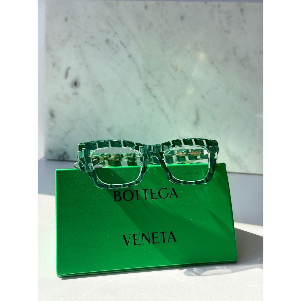Bottega Veneta NEW Bottega Veneta BV1215S Braided Green Cat Eye Frames Size ONE SIZE - 2 Thumbnail