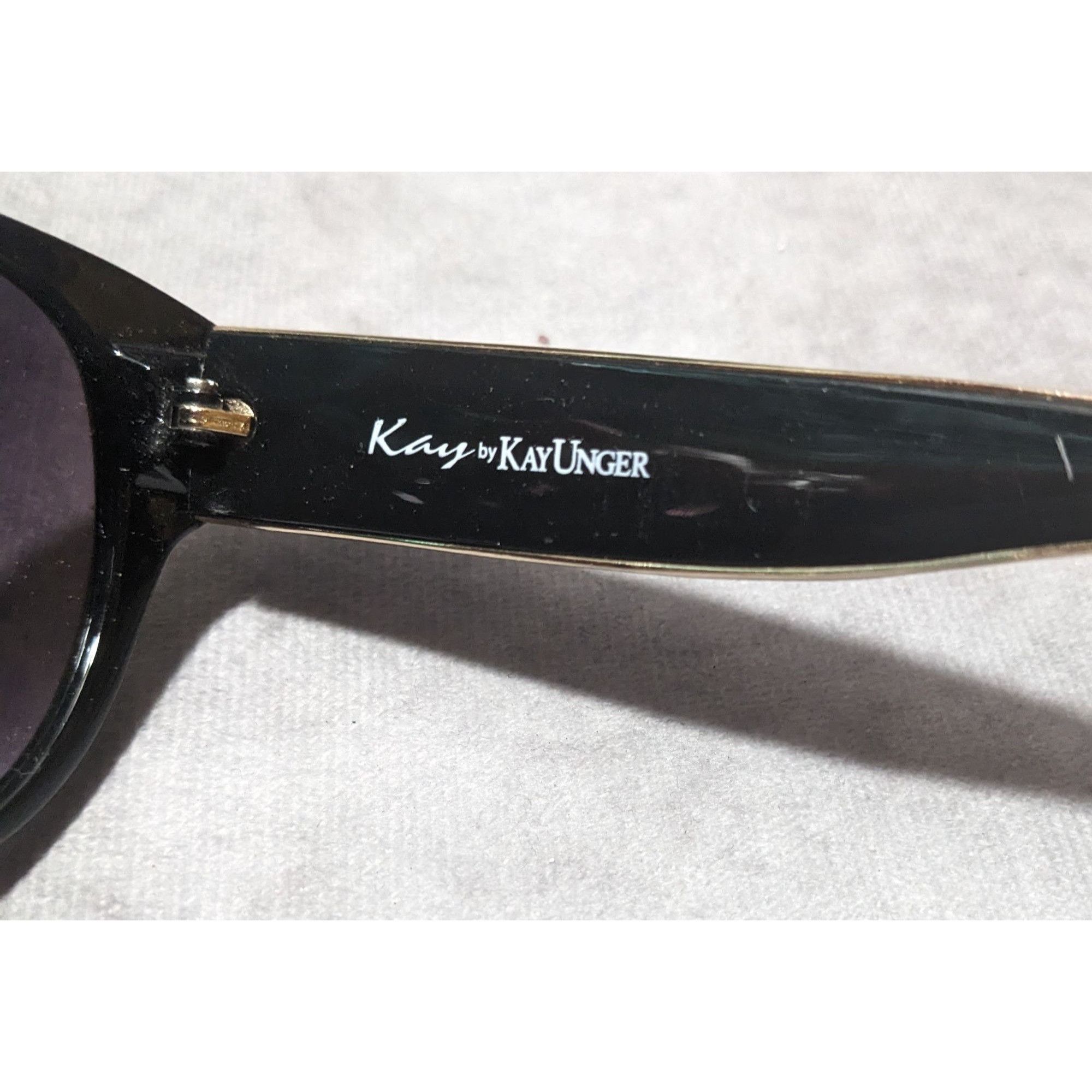 Other Kay by Kay Unger Black And Gold Sunglasses Size ONE SIZE - 5 Thumbnail