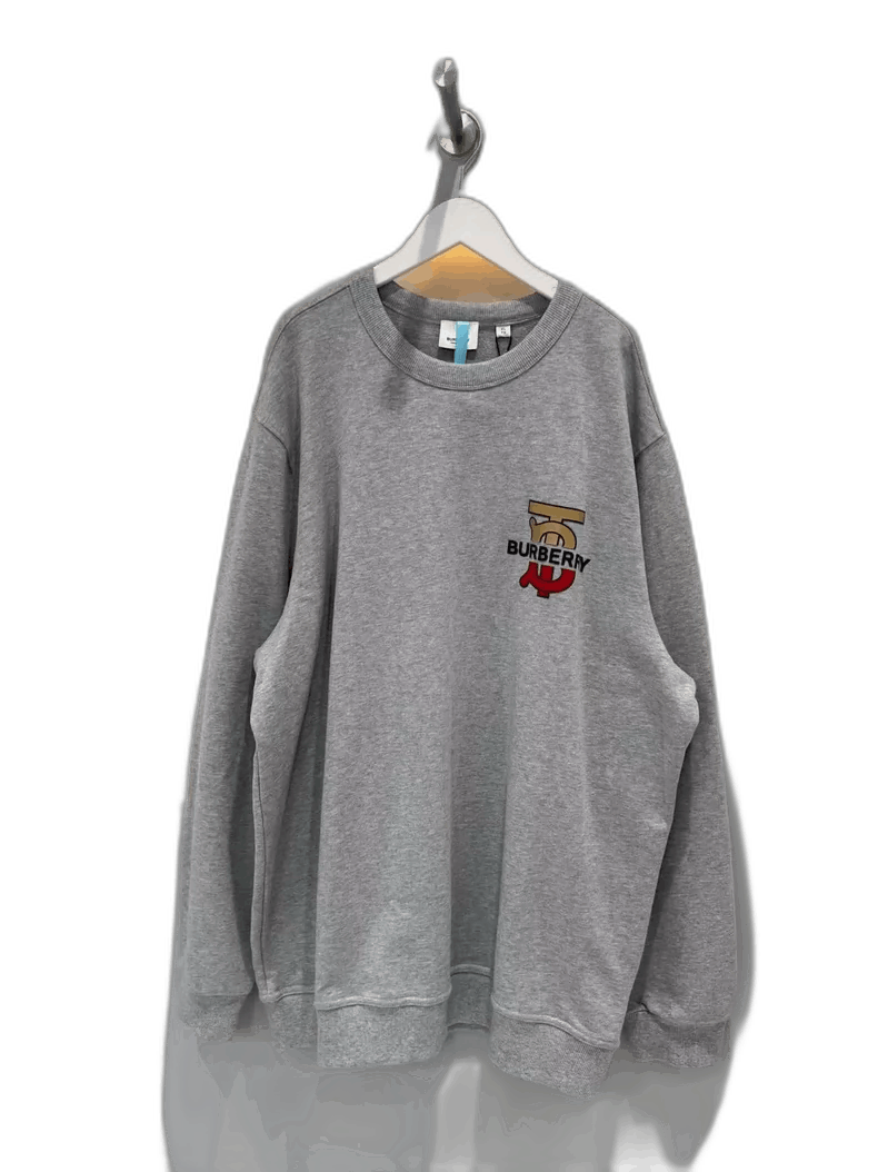 Burberry Burberry Burberry Gray TB Sweatshirt in Size XL-2507 Size US XL / EU 56 / 4 - 1 Thumbnail