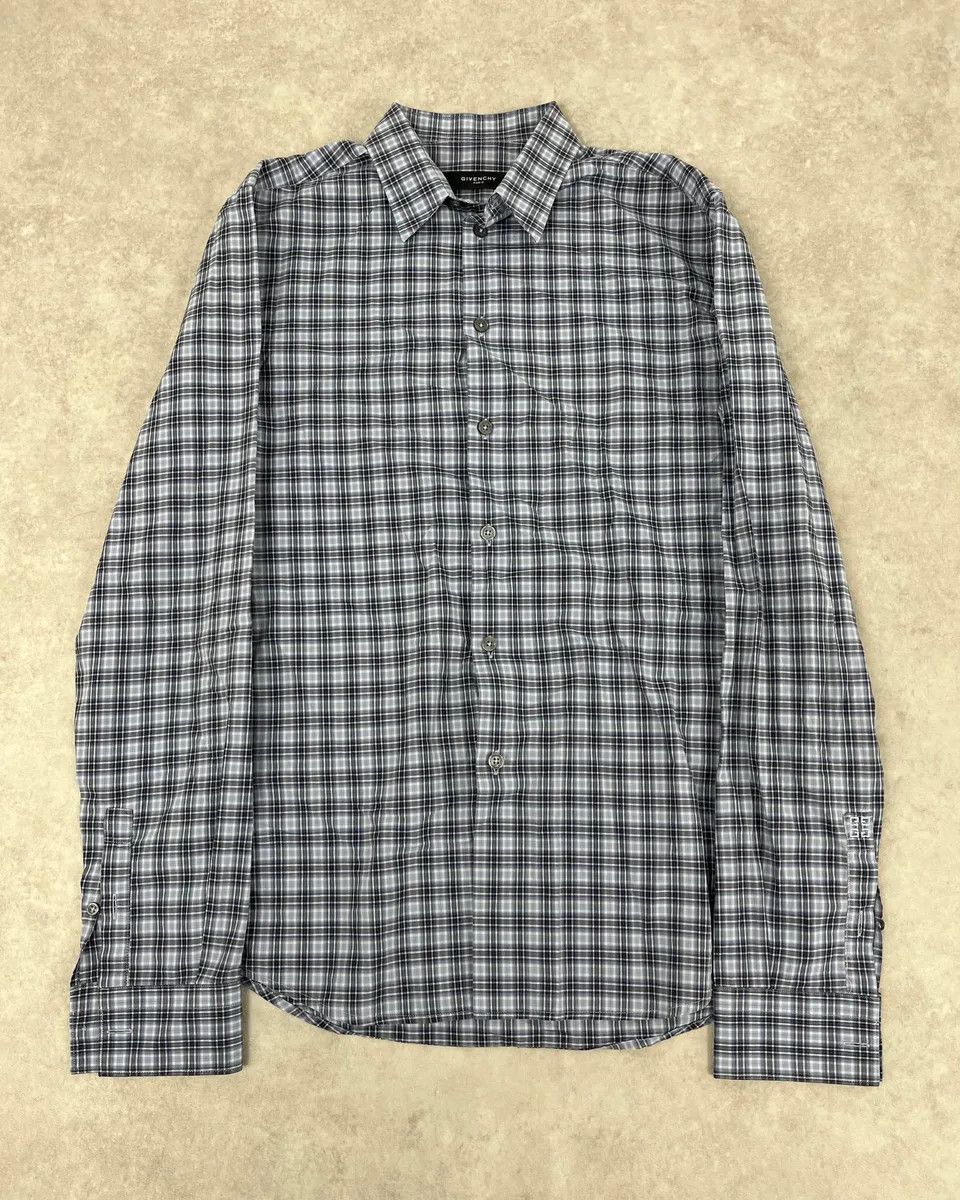 Givenchy Givenchy Blue Checkered Shirt Size US S / EU 44-46 / 1 - 3 Thumbnail