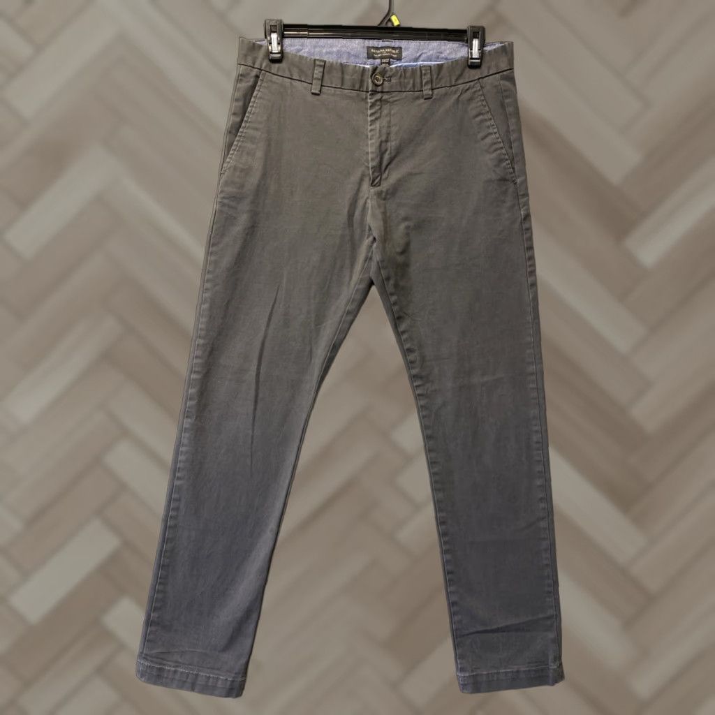Banana Republic VINTAGE Banana Republic Men’s Slim-Fit Chino Pants Casual Cotton 33x32 Gray Mens Size US 33 - 1 Thumbnail
