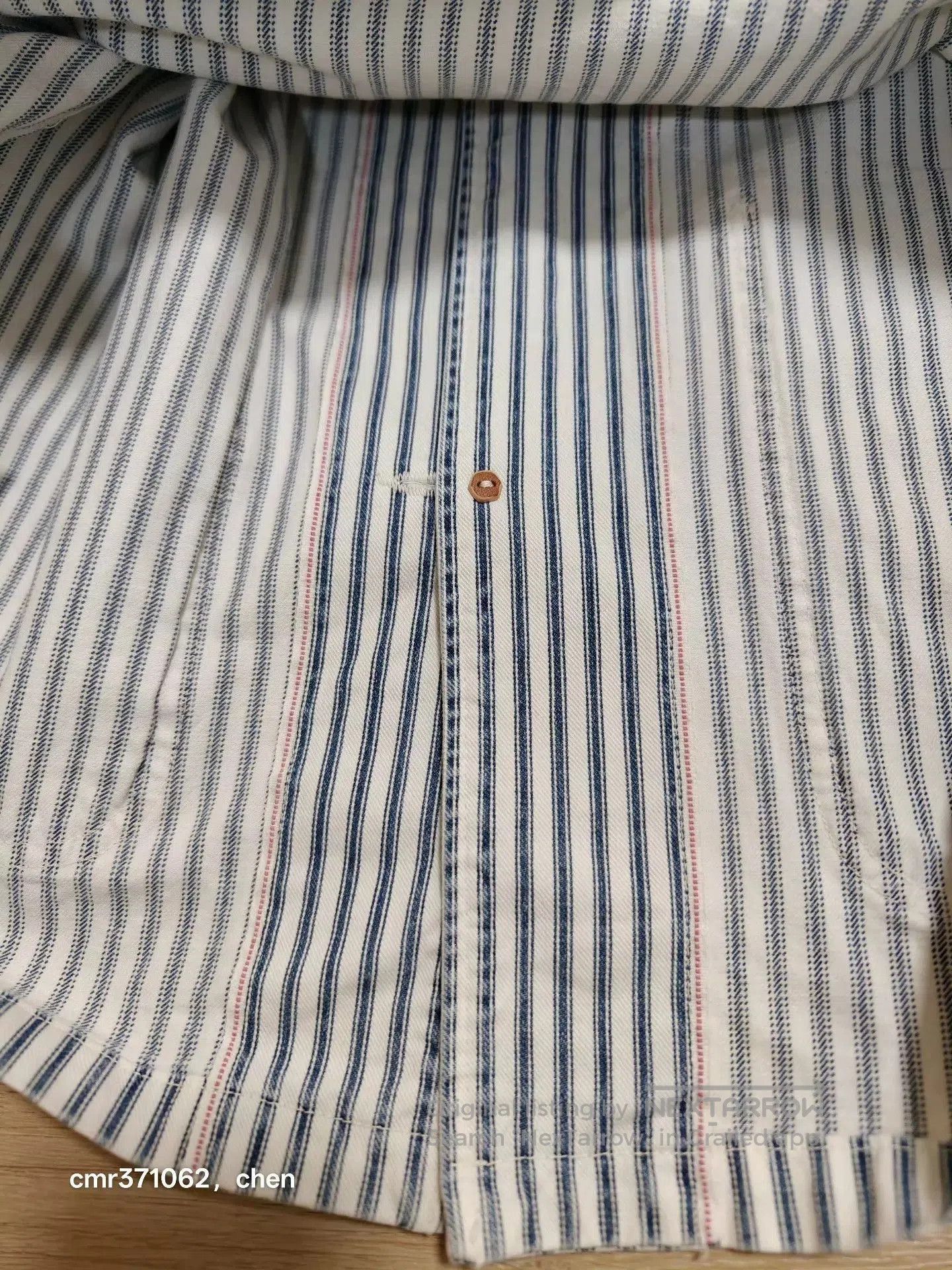 Visvim Blue Striped Button-Up Shirt Size M. Size US M / EU 48-50 / 2 - 8 Thumbnail
