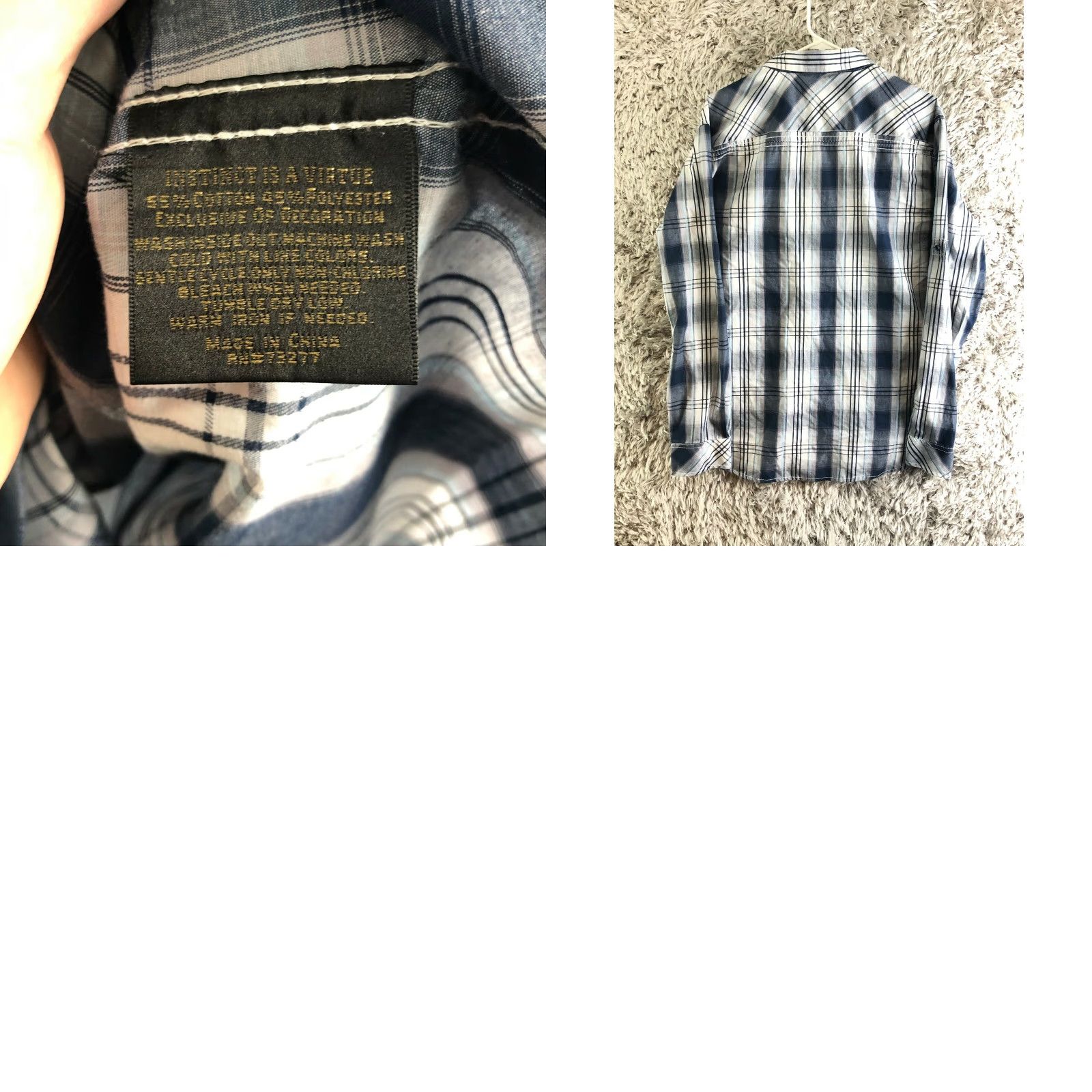Vintage Helix Mens XL Athletic Fit Blue Striped Long Sleeve Spread Collar Shirt Size US XL / EU 56 / 4 - 8 Thumbnail