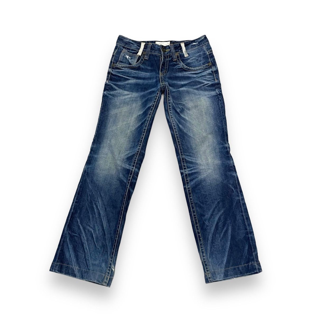Hysteric Glamour 🇯🇵 CONCERT CLUB BY LOLITA BUCKLE WASHED DENIM PANTS Size 30" / US 8 / IT 44 - 2 Thumbnail