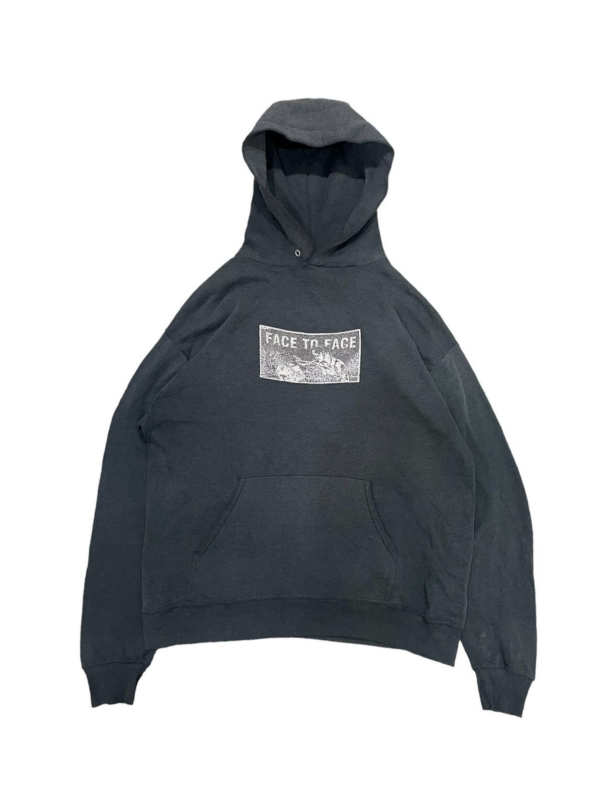 Seditionaries Vintage 1990 Faded Face to Face Punk Rock Hoodie Size US XL / EU 56 / 4 - 1 Thumbnail