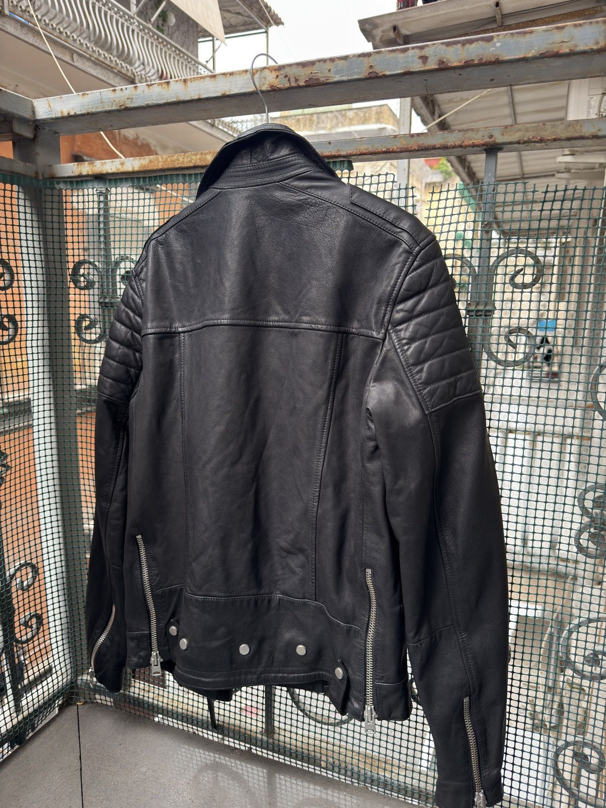 Allsaints AllSaints Lamb Leather Jacket Mens Small Black Bales Biker Size US S / EU 44-46 / 1 - 4 Thumbnail