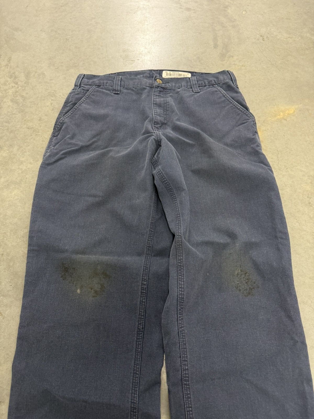 Carhartt Carhartt Dungaree Navy Carpenter Pants 2000s Utility Union Size US 33 - 4 Thumbnail