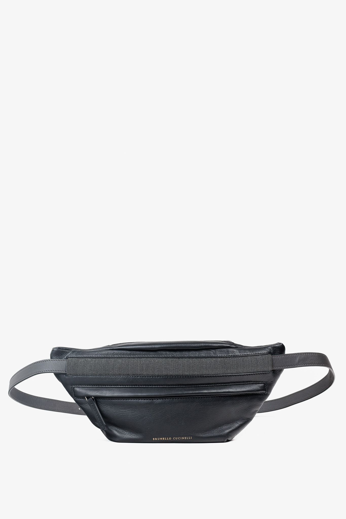Brunello Cucinelli Brunello Cucinelli Black Leather Monili Crossbody Belt Bag Size ONE SIZE - 1 Thumbnail