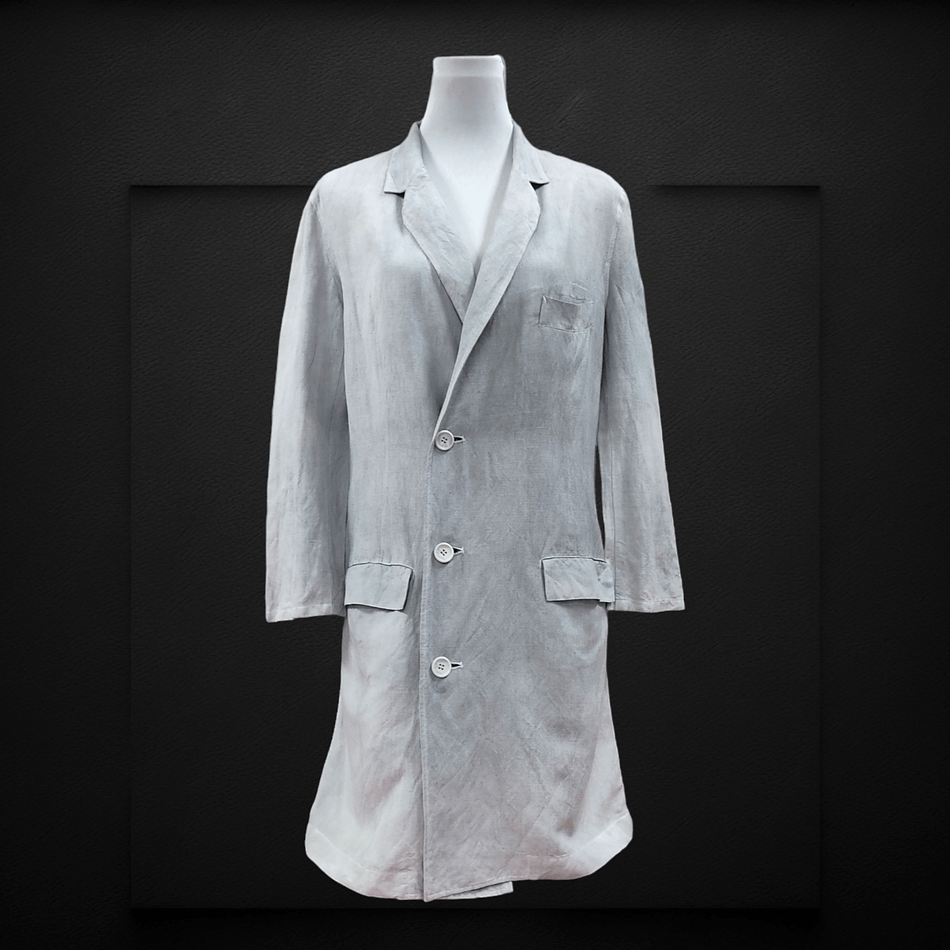 Mostly Heard Rarely Seen × Yohji Yamamoto NOCTURNE #22 C SHARP MINOR Light Trench Coat Jacket Size S / US 4 / IT 40 - 1 Thumbnail