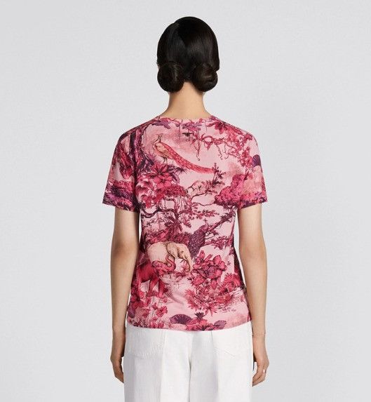 Dior o1w1db10824 Cotton Jersey T-Shirt in Pink Size XS / US 0-2 / IT 36-38 - 6 Thumbnail