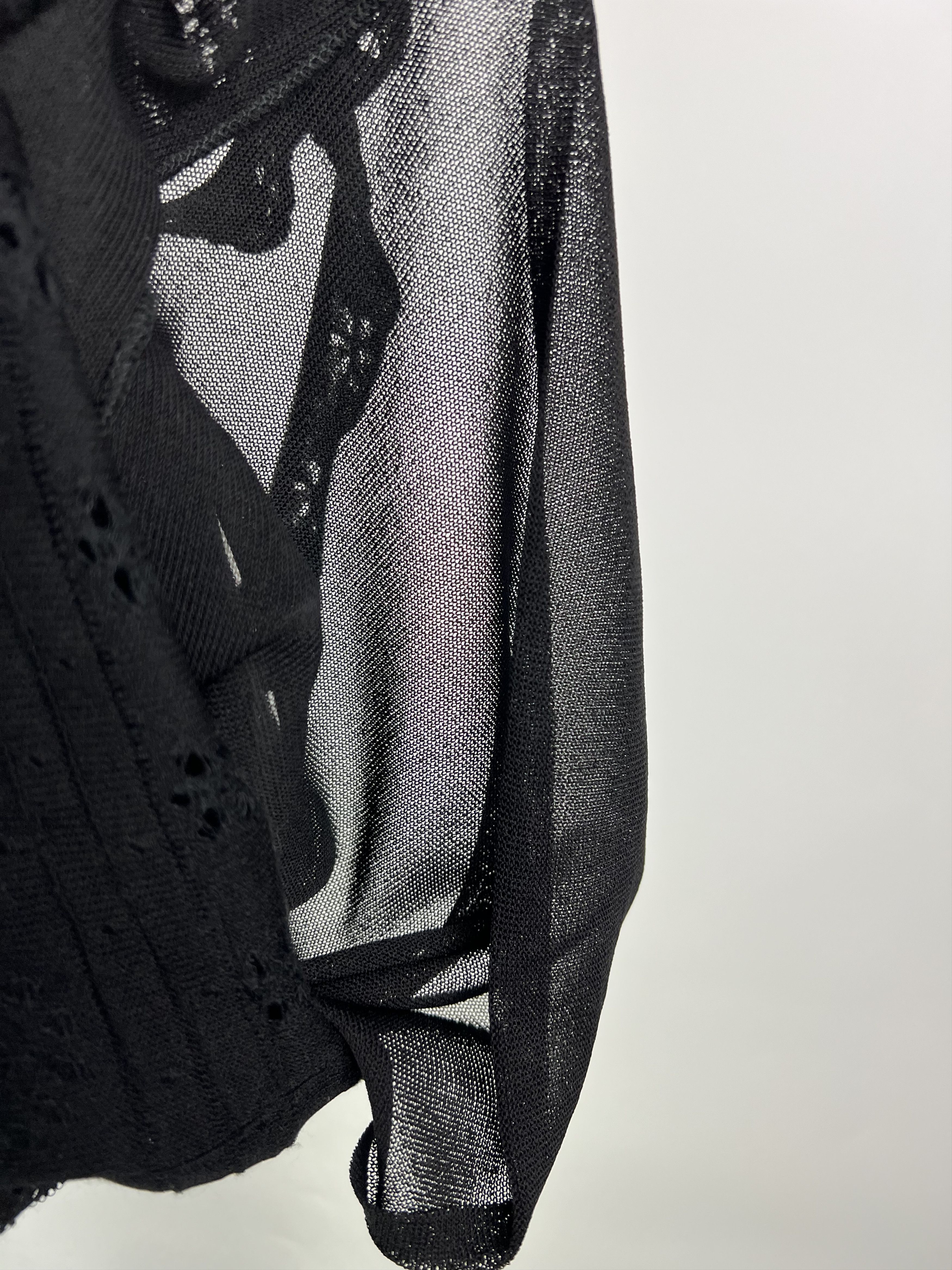 John Galliano Galliano Women's Black Viscose Cashmere Tank Top Size L / US 10 / IT 46 - 7 Thumbnail