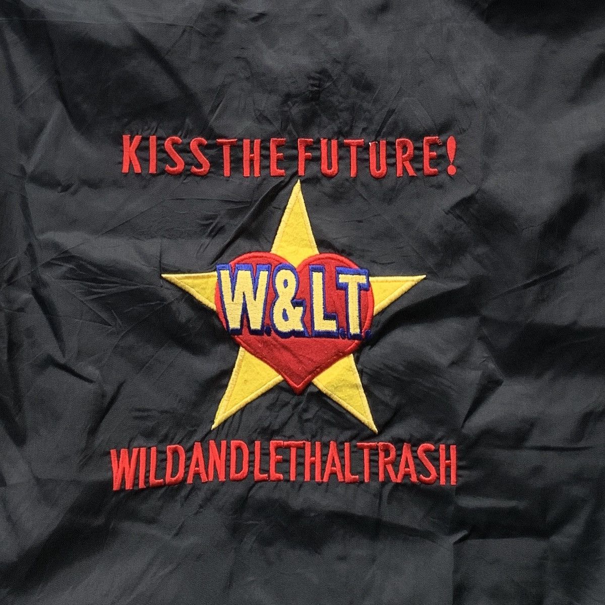 Walter Van Beirendonck Vintage W&LT “Kiss The Future” Embroidery Logo Coach Jacket Size US XL / EU 56 / 4 - 3 Thumbnail