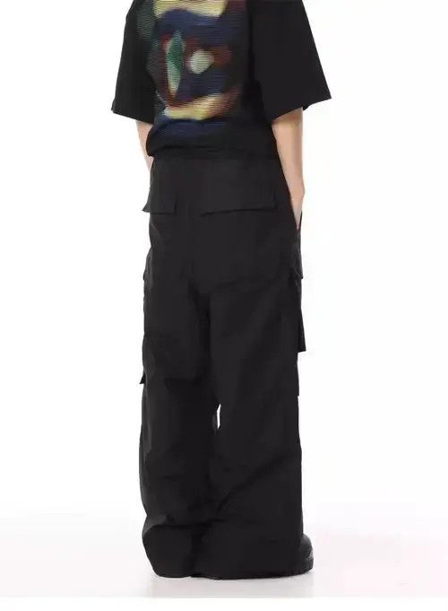 Designer flared baggy utility cargo pants Size US 30 / EU 46 - 2 Thumbnail