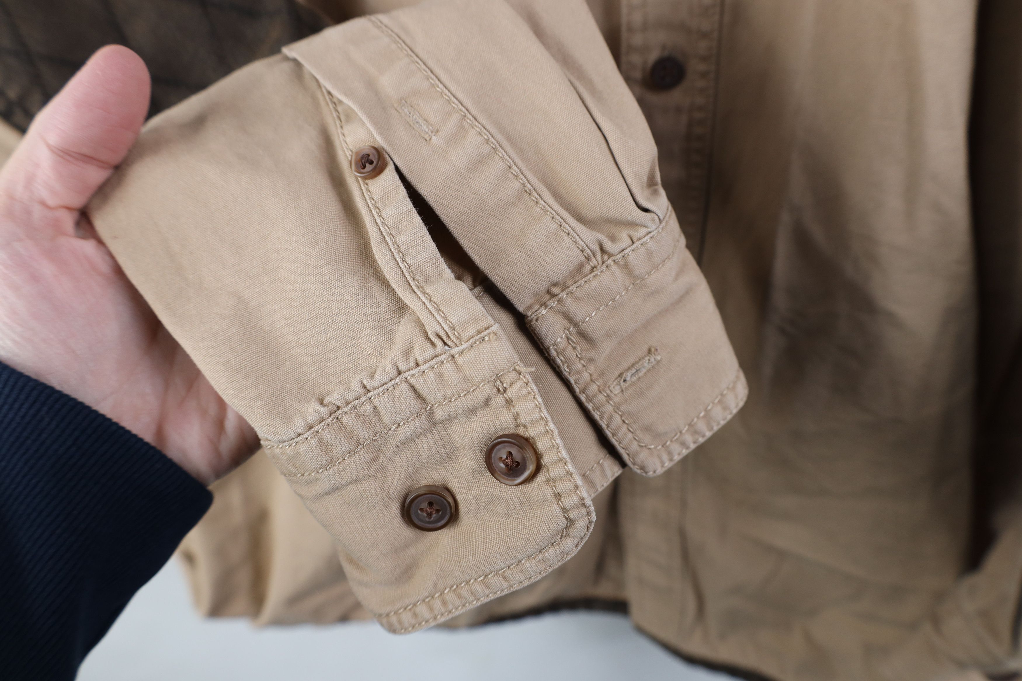 Vintage Vintage 90s Streetwear Cotton Trim Shooting Button Shirt Size US XL / EU 56 / 4 - 6 Thumbnail