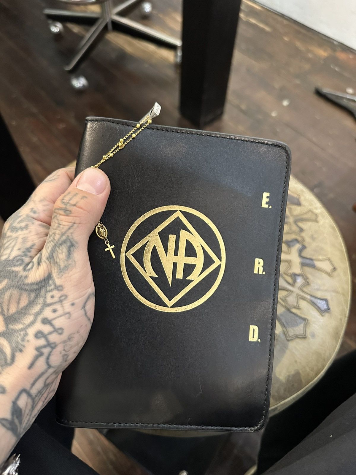 Enfants Riches Deprimes ERD black leather NA narcotics bag keep all wallet Size ONE SIZE - 2 Thumbnail