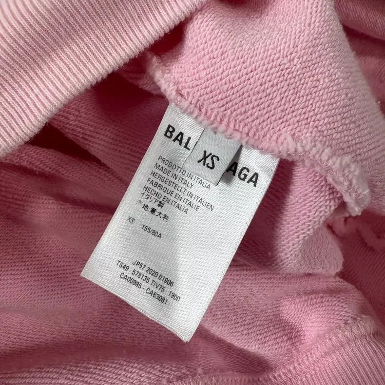 Balenciaga Balenciaga CREW pink hooded sweater Size US XS / EU 42 / 0 - 5 Thumbnail