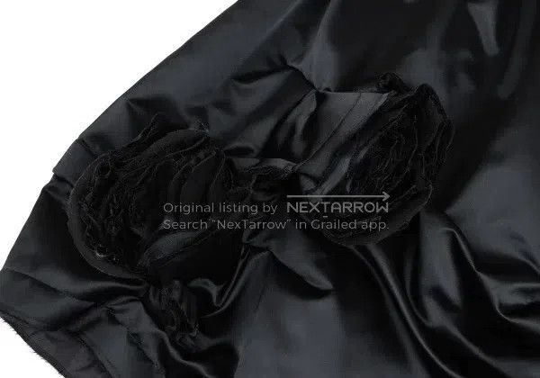 Comme des Garcons Comme Des Garcons size S Black vintage rose half skirt Size 23" - 8 Thumbnail