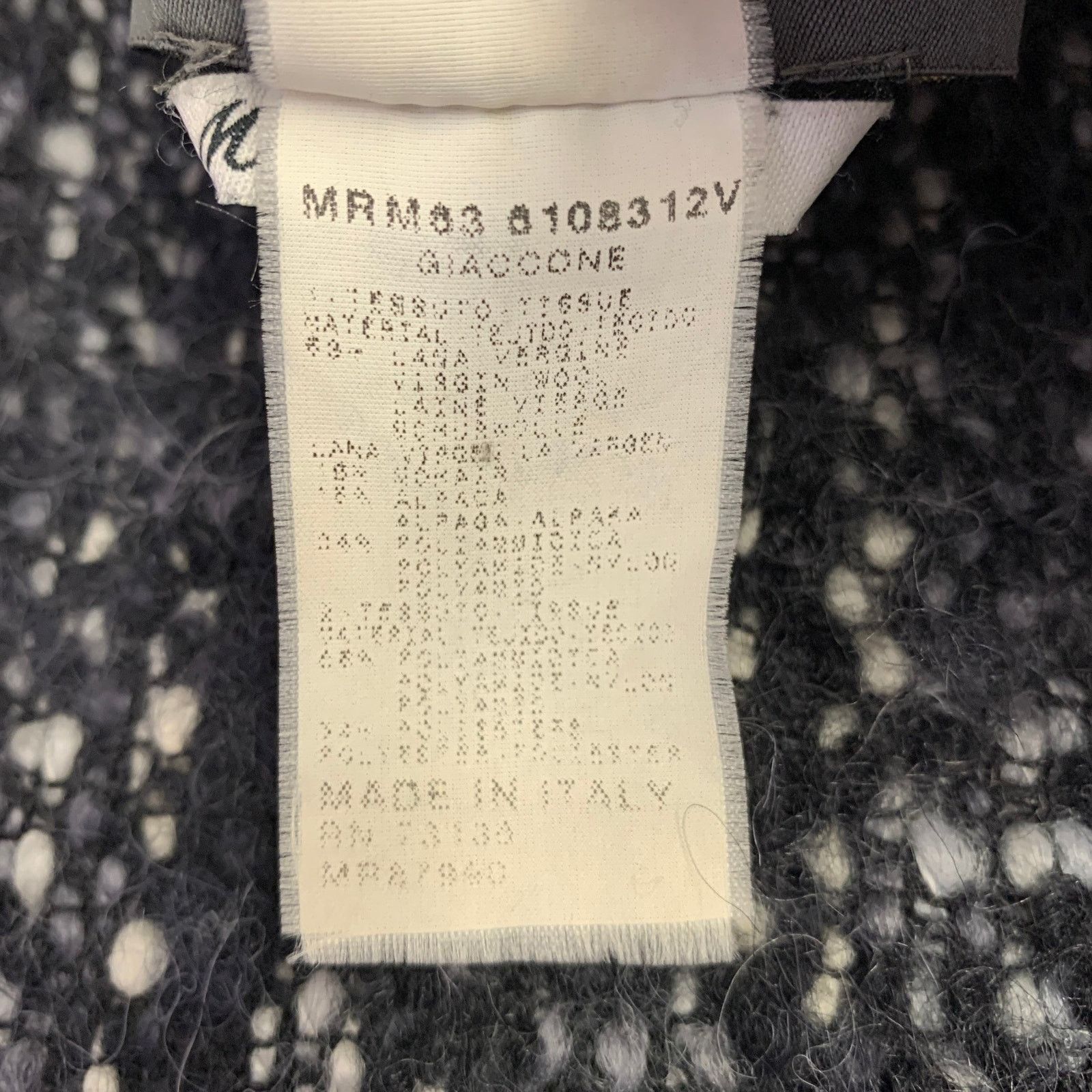 Other Black White Wool Blend Tweed Reversible Coat Size M / US 6-8 / IT 42-44 - 6 Thumbnail