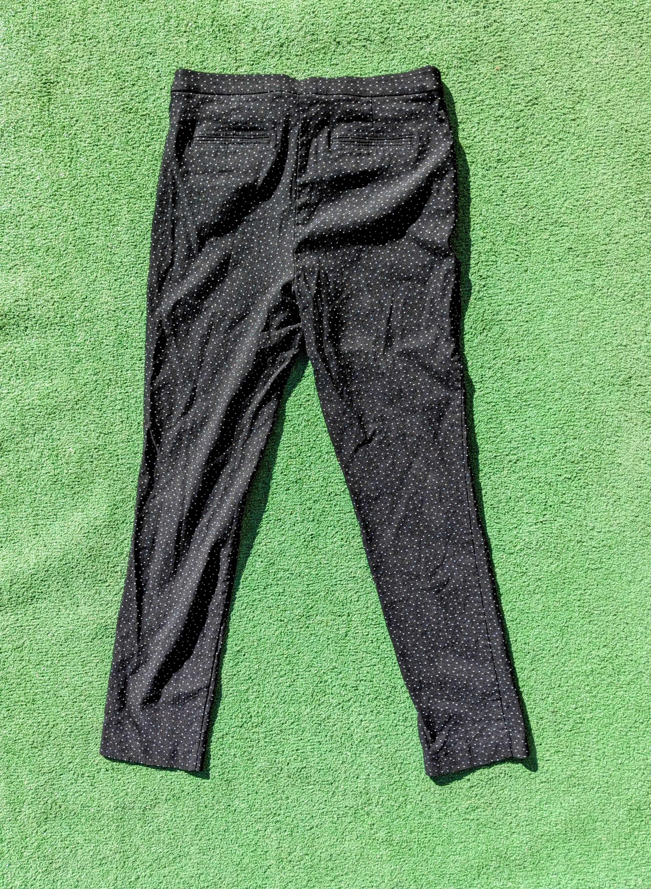 Anne Klein Anne Klein Pull-On Stretch Pants w/Flecked White Dots Size 30" / US 8 / IT 44 - 4 Thumbnail