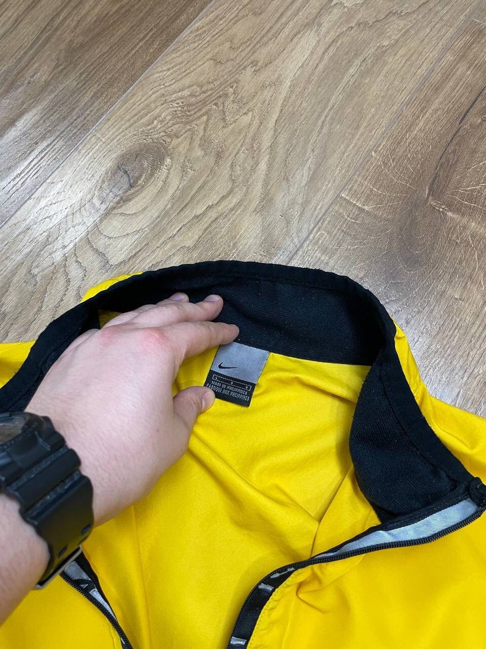 Nike × Vintage Vintage Nike Y2K Style Hot Yellow Logo Anorak Bomber Jacket Size US L / EU 52-54 / 3 - 13 Thumbnail