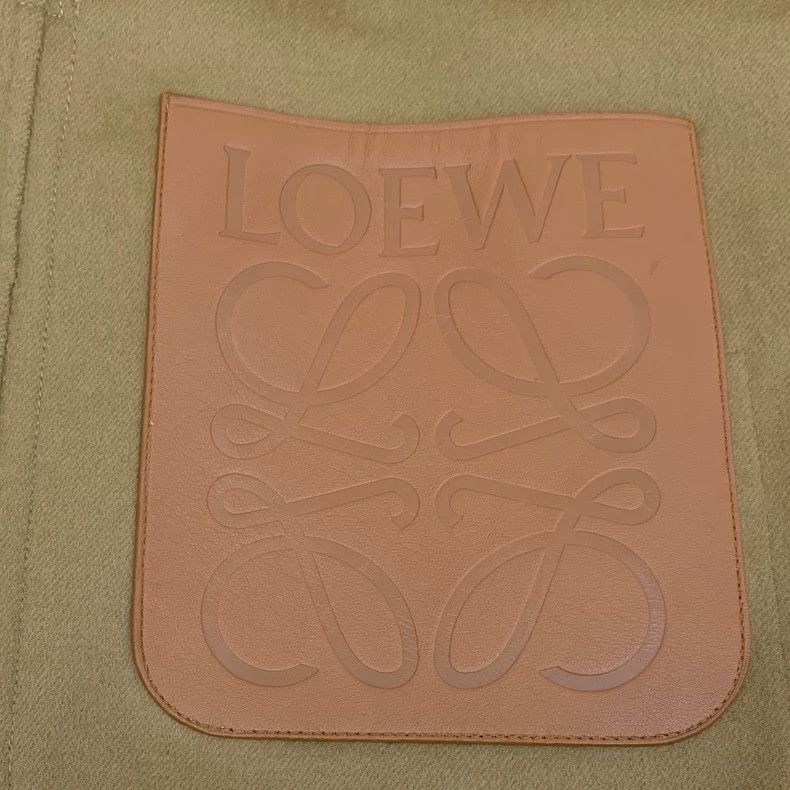 Loewe Loewe Dark brown logo leather card wool collar long sleeve Size M / US 6-8 / IT 42-44 - 6 Thumbnail