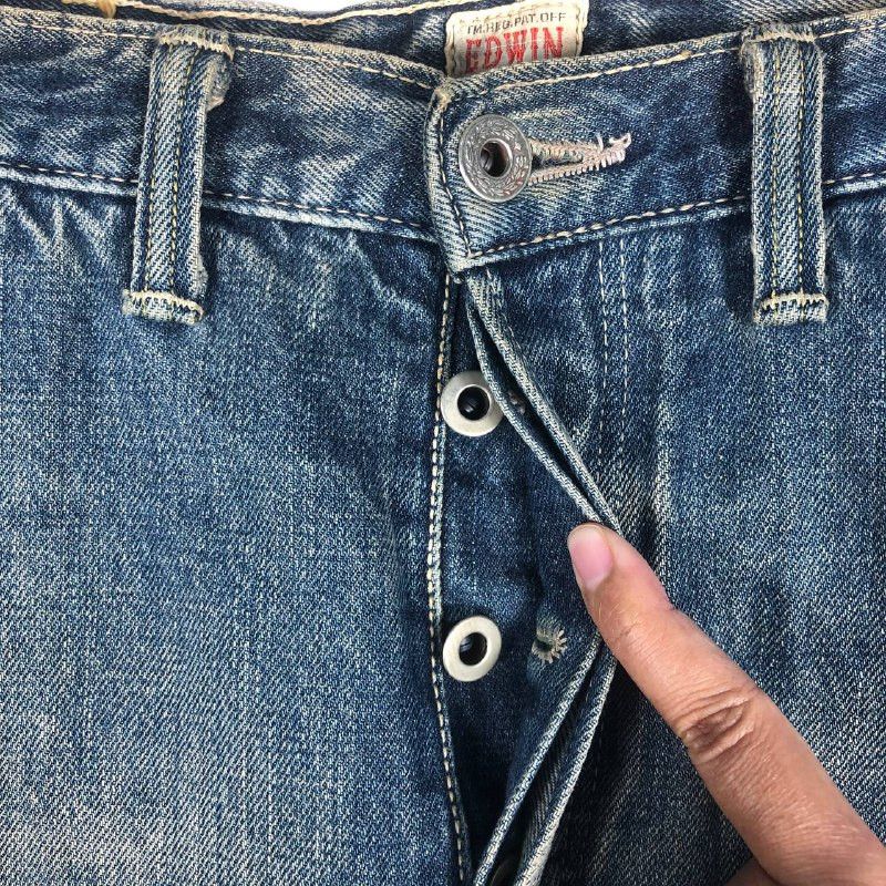 Edwin × Japanese Brand Vintage Edwin 505 Distressed Denim jeans Size US 34 / EU 50 - 8 Thumbnail