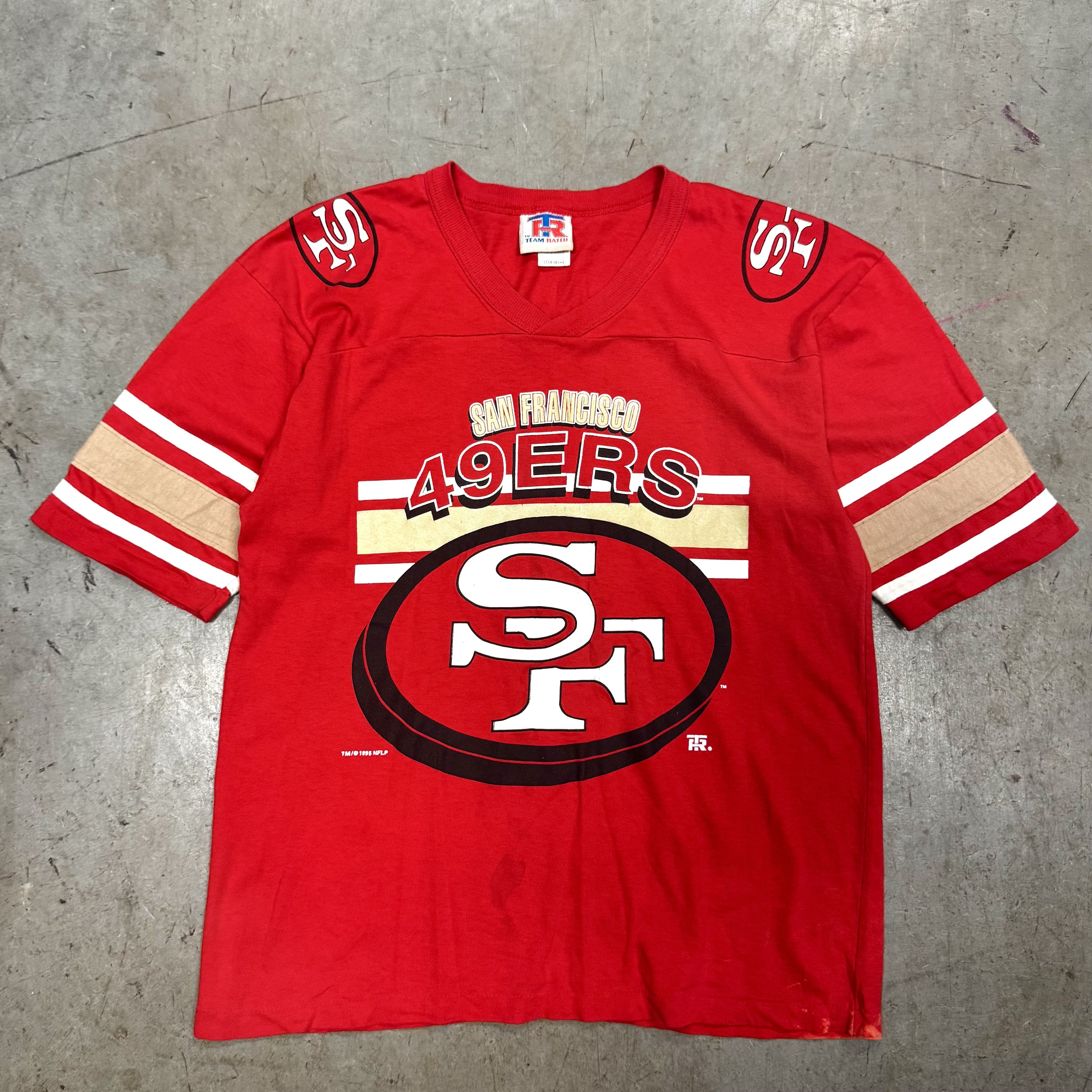 NFL × Vintage VTG 90s San Francisco 49ers Retro Football Jersey T Shirt Size US M / EU 48-50 / 2 - 1 Thumbnail