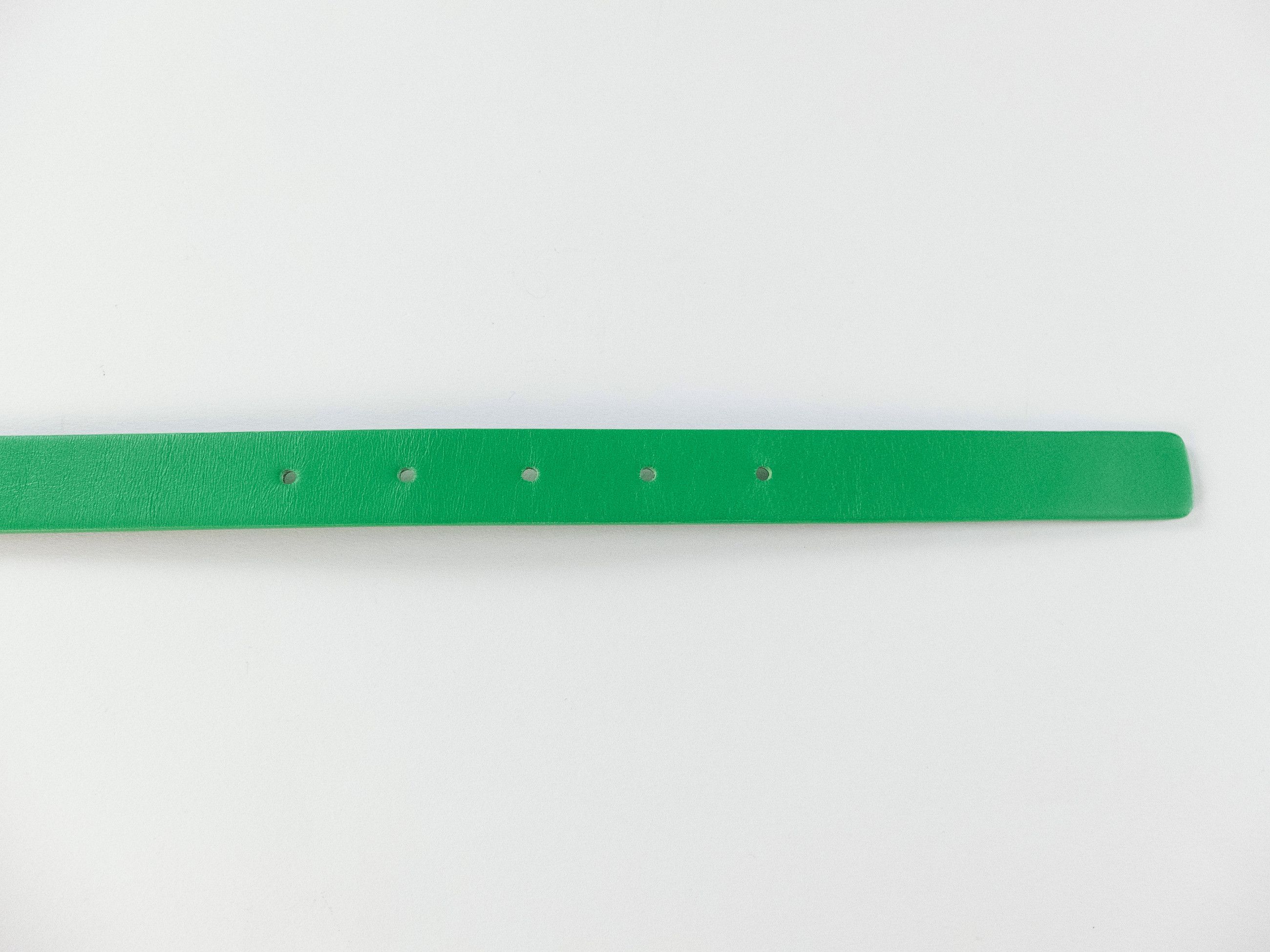 Bottega Veneta BOTTEGA VENETA green & gold chevron leather belt 75 Size ONE SIZE - 9 Thumbnail