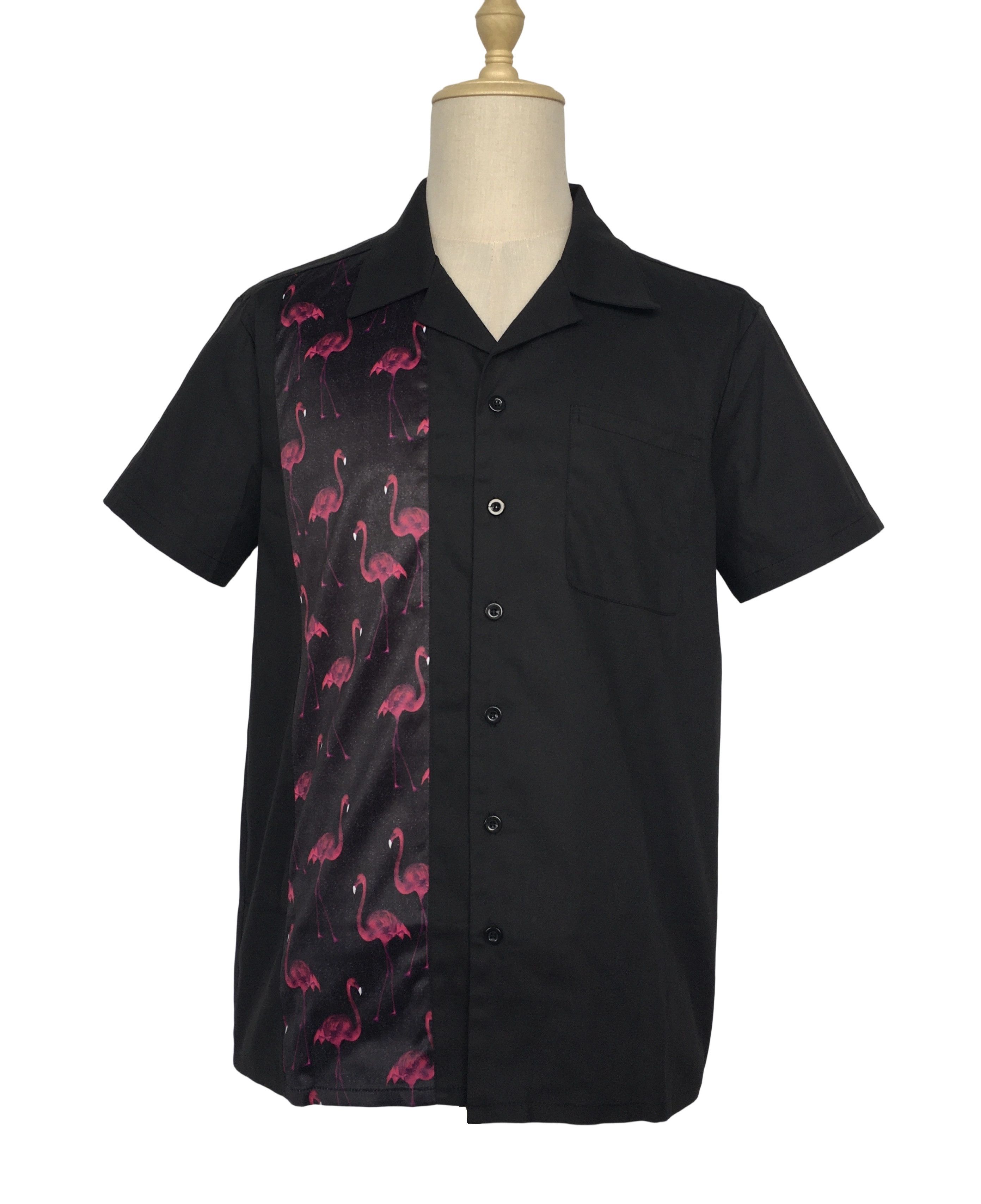 Other Black Casual Bowling Shirts Flamingo Panel Vintage Style Size US L / EU 52-54 / 3 - 1 Thumbnail