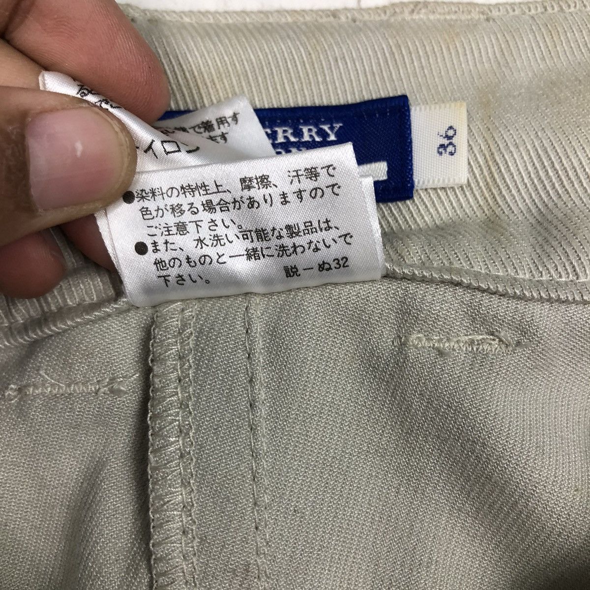 Burberry 📌Vintage Skirt Duck Canvas Burberry London Blue Label Size 36" / US 14 / IT 50 - 21 Thumbnail