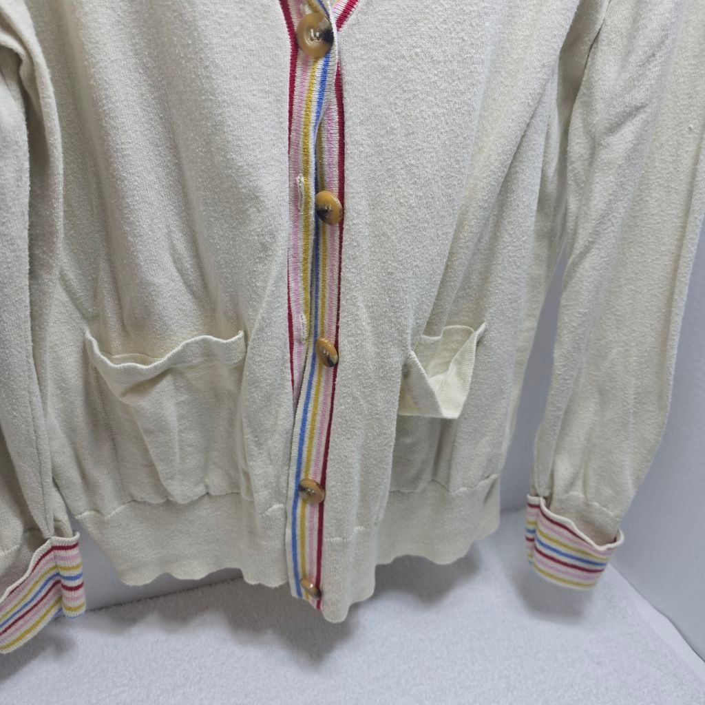 St. Johns Bay Women's St. John's Bay Petite Cardigan PL Beige Multicolor Size S / US 4 / IT 40 - 4 Thumbnail