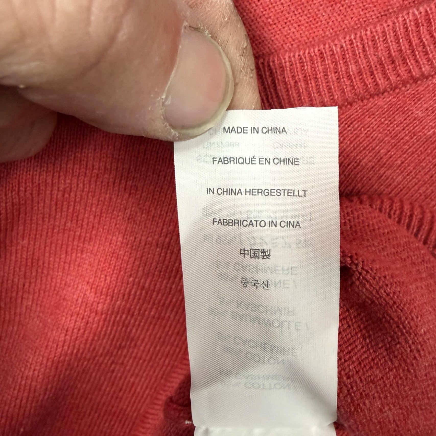 J.Crew J.CREW Sweater XL Cotton Cashmere V-Neck Pullover Men Red Knit Lightweight Solid Long Sleeve Slim Fit Capstone Capsule Quiet Luxury N/A Size US XL / EU 56 / 4 - 7 Thumbnail