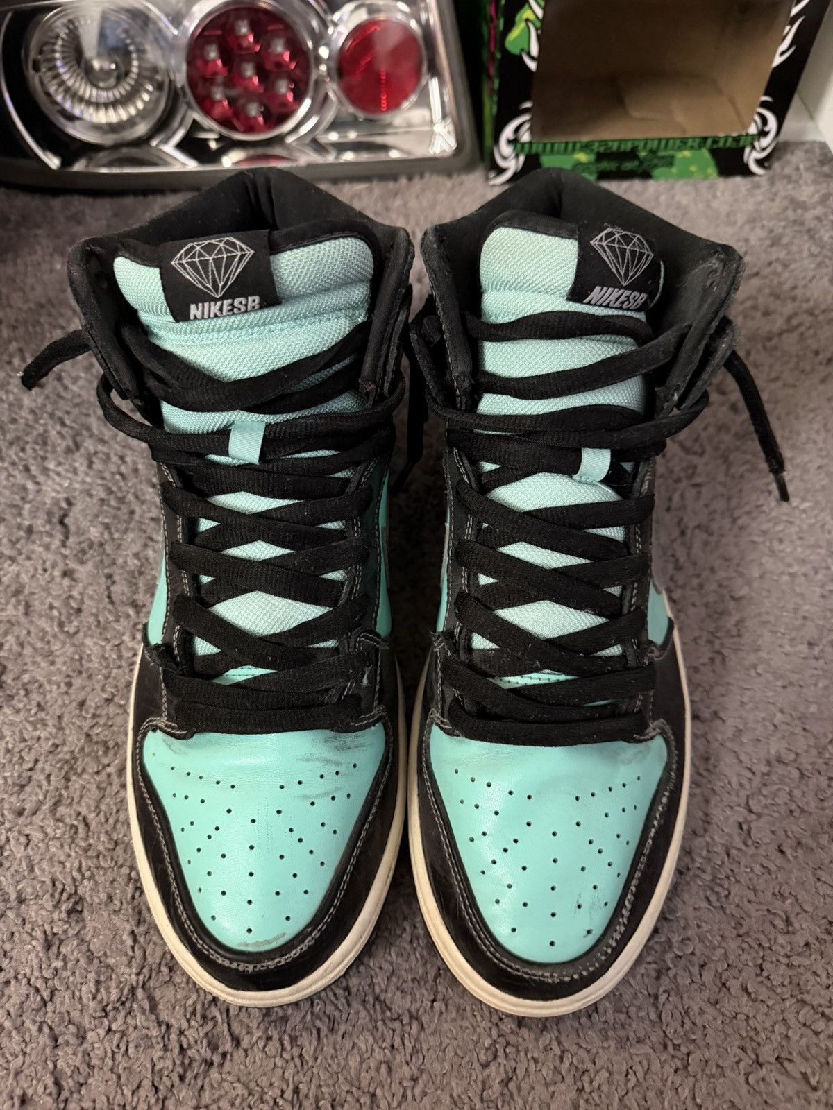 Nike SB Nike Dunk High Tiffany Blue Diamond sb Size US 10 / EU 43 - 4 Thumbnail