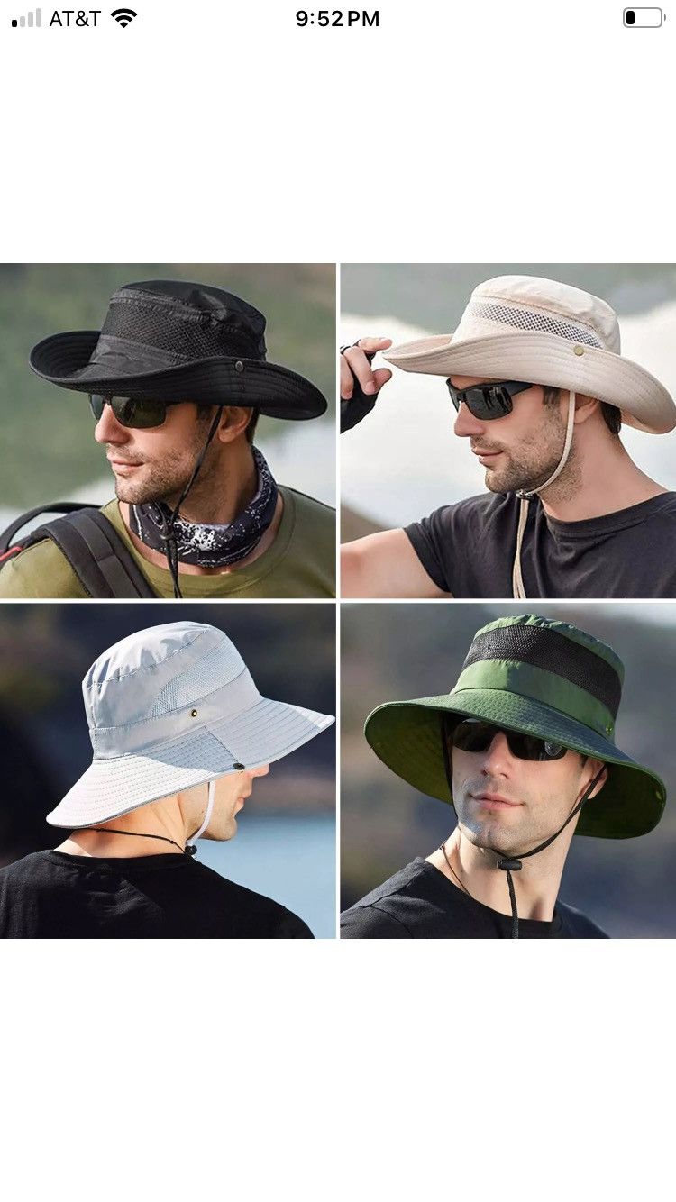 Vintage Unisex Summer Bucket Hat Sun UV Size ONE SIZE - 3 Thumbnail