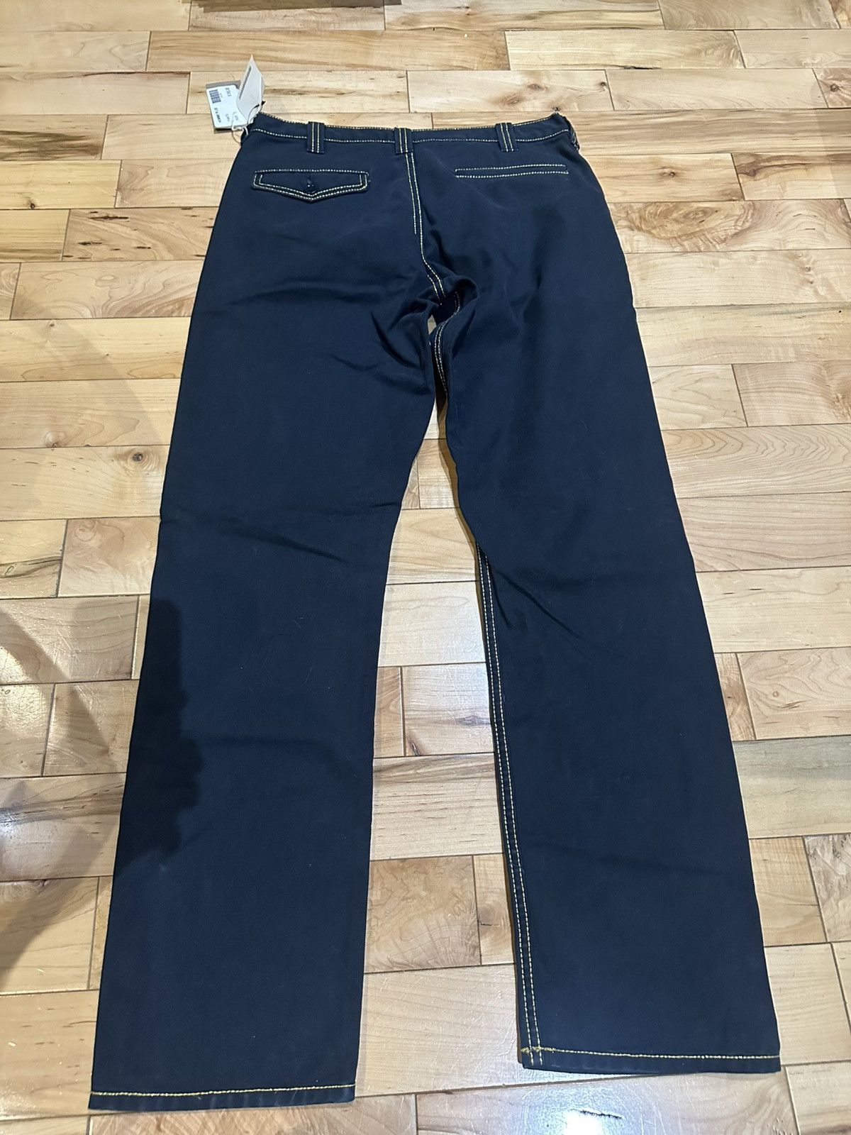Comme des Garcons Homme Plus SS 2007 CDG Navy Pants Gold Stitching PS-P062 size Small Size US 32 / EU 48 - 2 Thumbnail