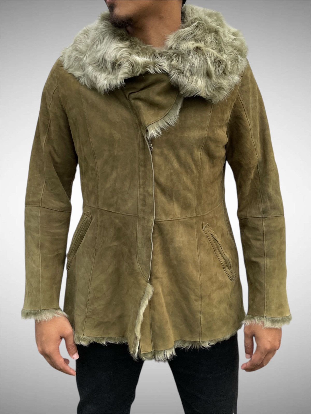 If Six Was Nine 🔥Vtg Hiroki Japan Faux Fur Lining Sherling Leather Jacket Size US M / EU 48-50 / 2 - 4 Thumbnail