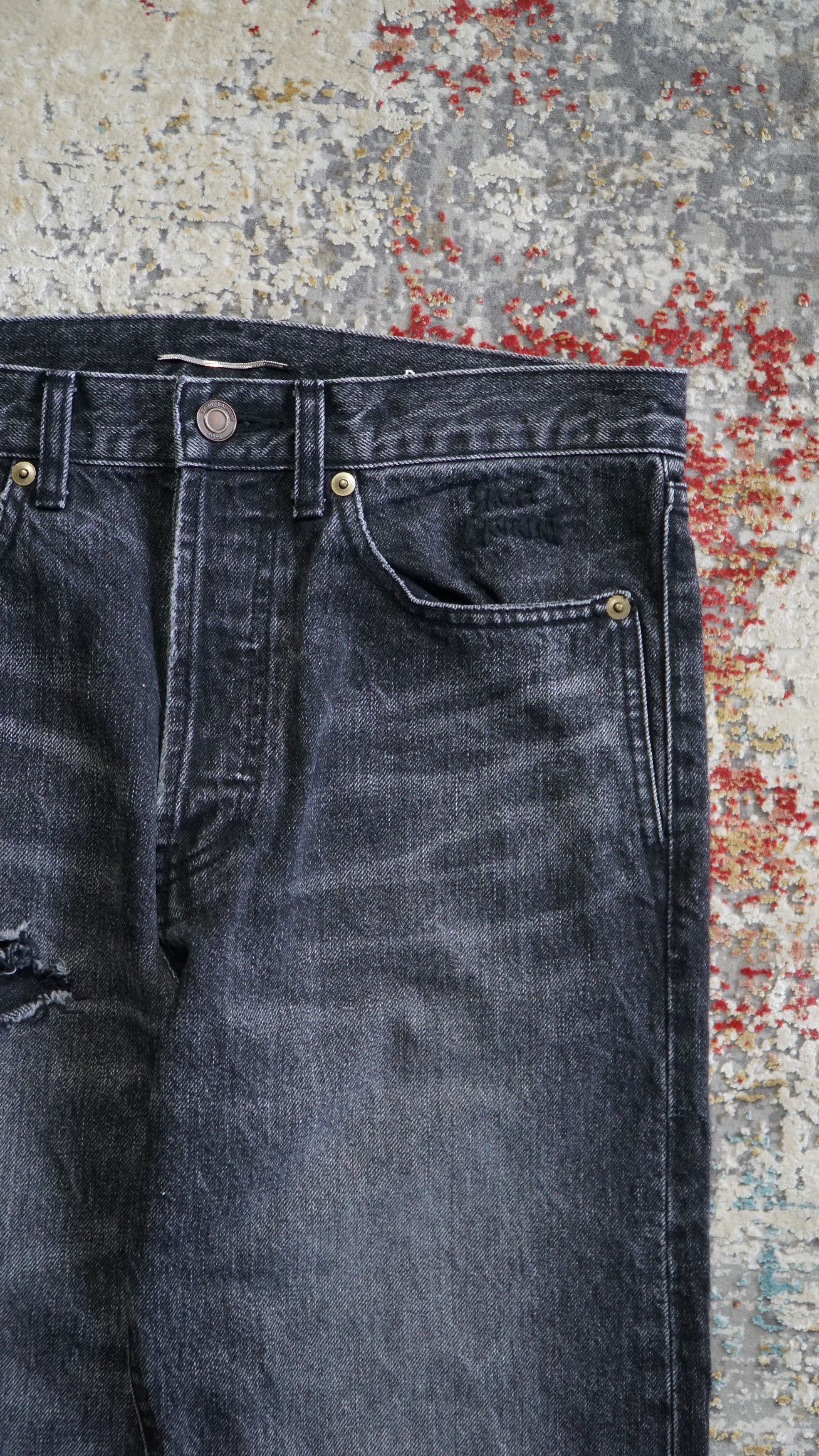 Saint Laurent Paris Saint Laurent Paris AW17 D14 "Faded Black" denim Size US 29 - 3 Thumbnail