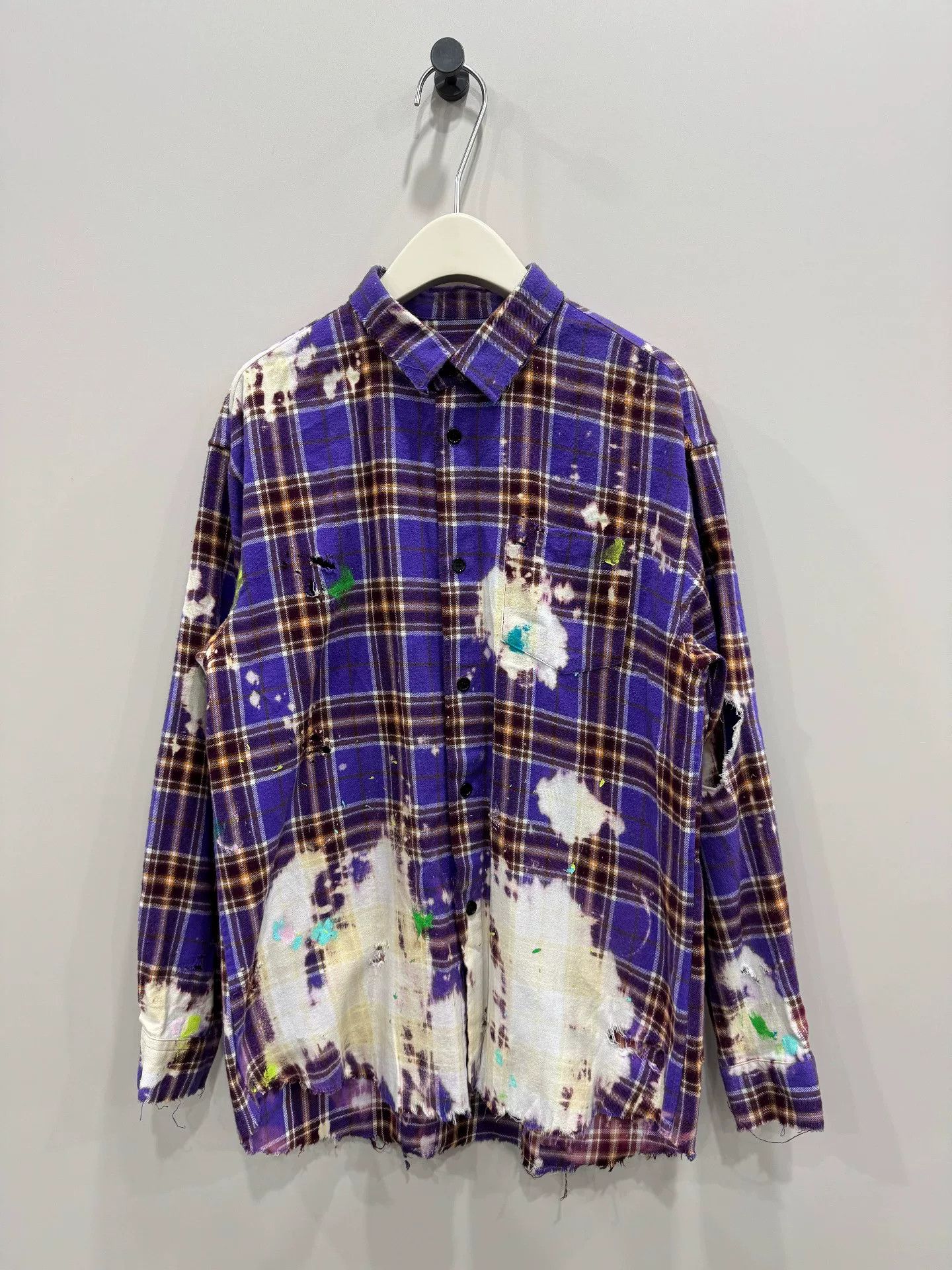 Yves Saint Laurent Sssaint Louis Tie-Dye Distressed Shirt M Size US M / EU 48-50 / 2 - 1 Thumbnail
