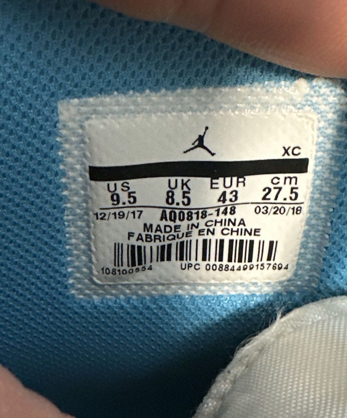Jordan Brand × Off-White Jordan 1 x Offwhite UNC Colorway Size US 9.5 / EU 42-43 - 5 Thumbnail