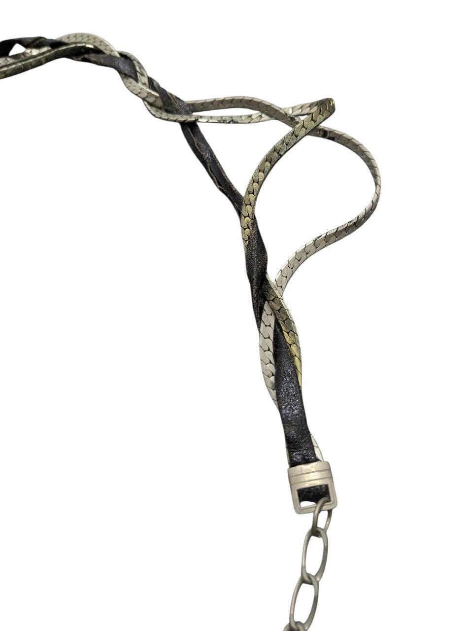 Other SILVER-TONE CHAIN NECKLACE & BLACK LEATHER FRANCE MEDAL Size ONE SIZE - 7 Thumbnail