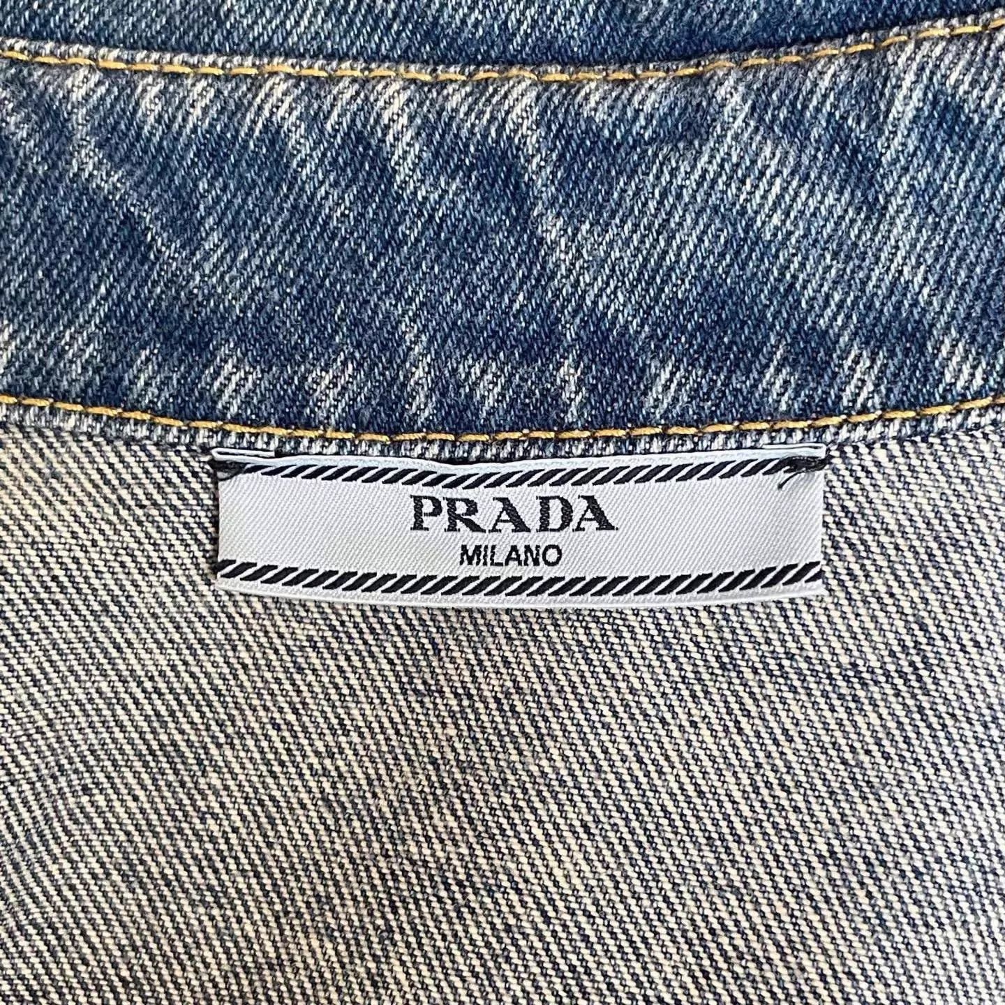 Prada PRADA Denim Blue Jacket 38 Size XS / US 0-2 / IT 36-38 - 4 Thumbnail