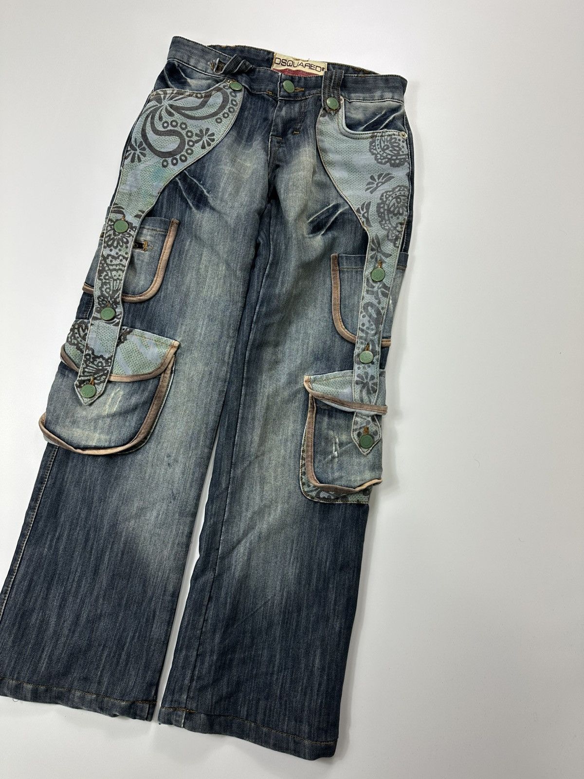 Dsquared2 Dsquared2 Cargo Multipocket Baggy Jeans 28 Size Y2K Fit Size 28" / US 6 / IT 42 - 4 Thumbnail