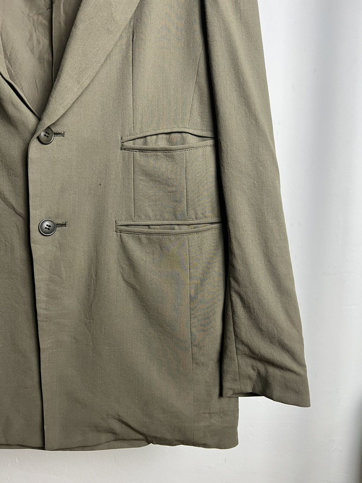Y's × Yohji Yamamoto Vintage 1990s Y's Yohji Yamamoto Rayon Blazers 3 Pocket Size 40R - 5 Thumbnail