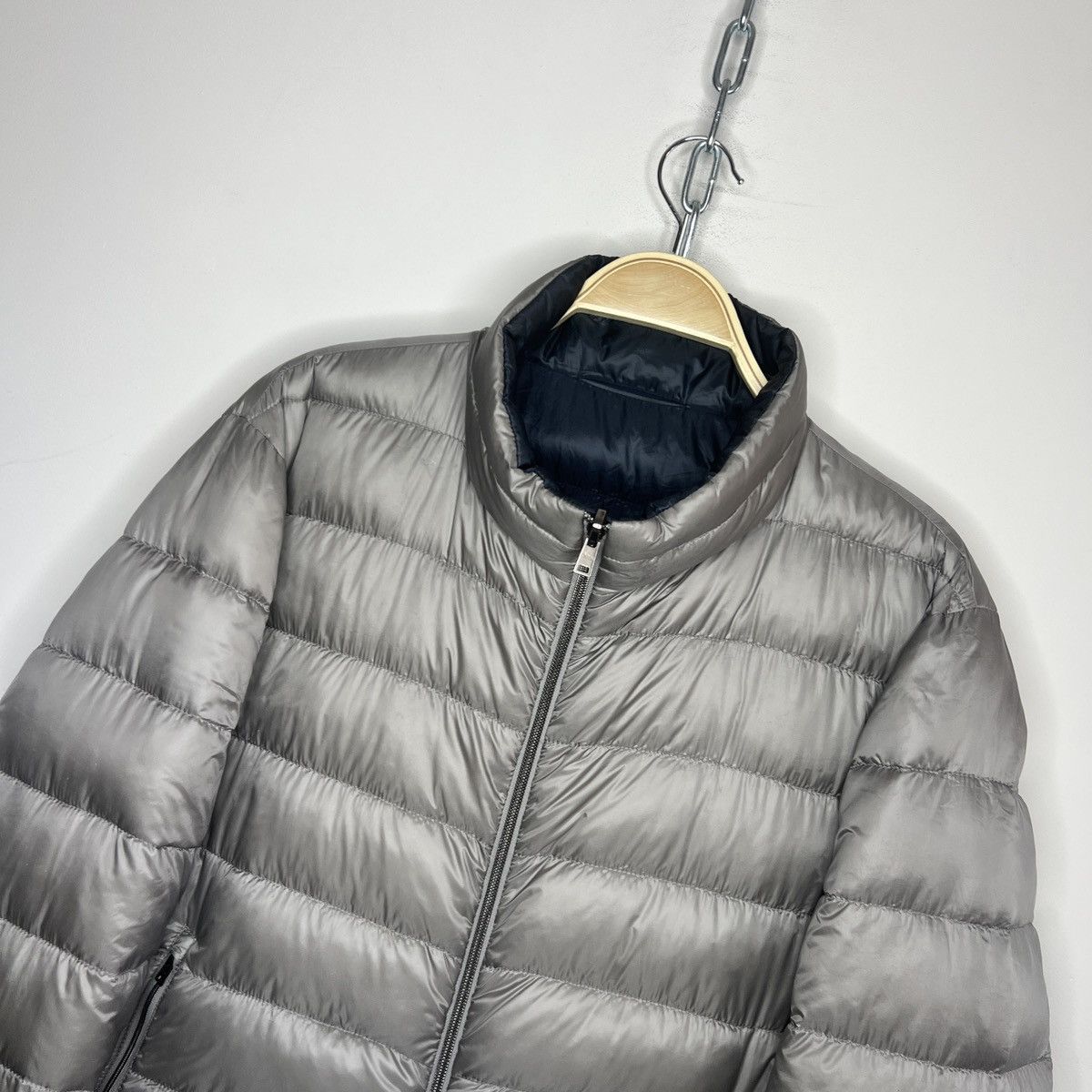 Herno ⚡️AMAZING HERNO GOOSE LIGHT PUFFER JACKET GREY NAVY NYLON Size US XL / EU 56 / 4 - 5 Thumbnail