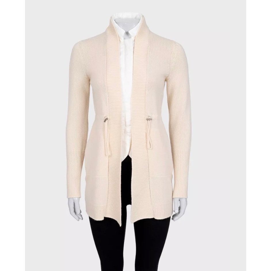 Brunello Cucinelli Beige Cashmere Zip Cardigan Xs, Women's