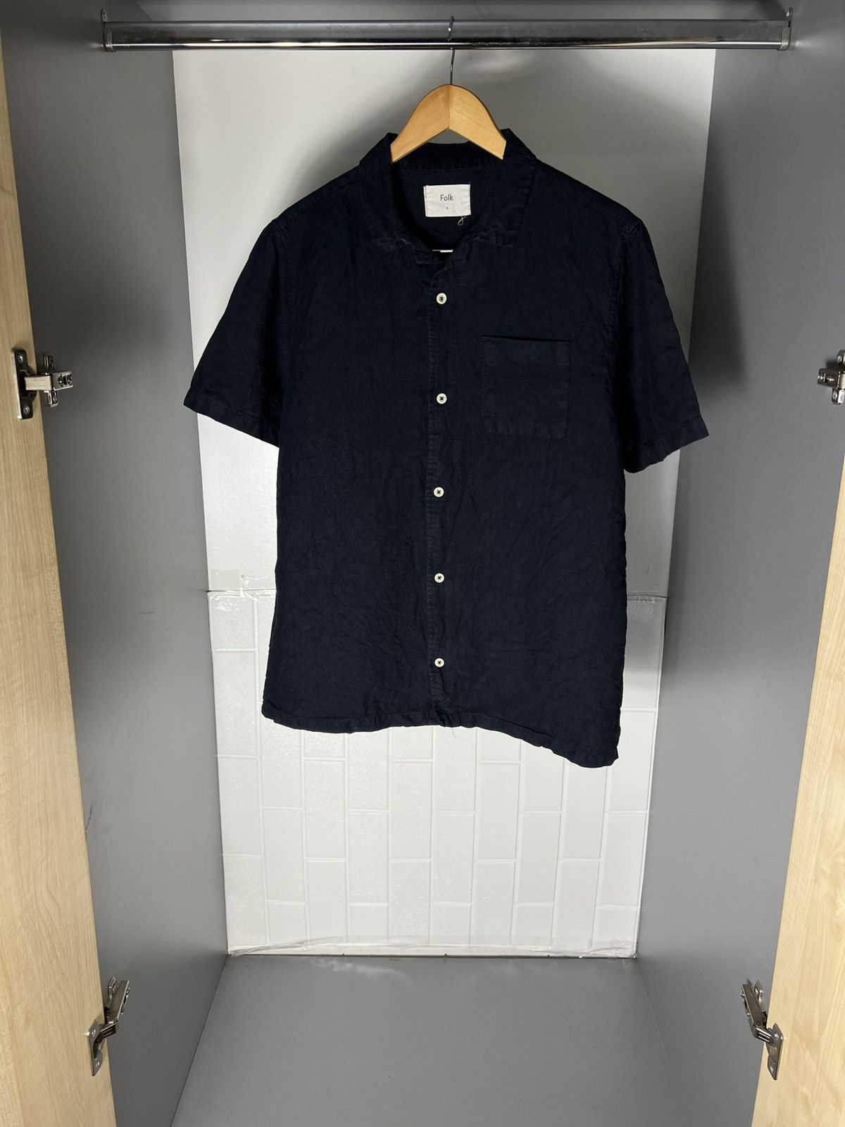 VINTAGE FOLK LINEN DESIGNER SHIRT CASUAL JAPAN STYLE Y2K 90s