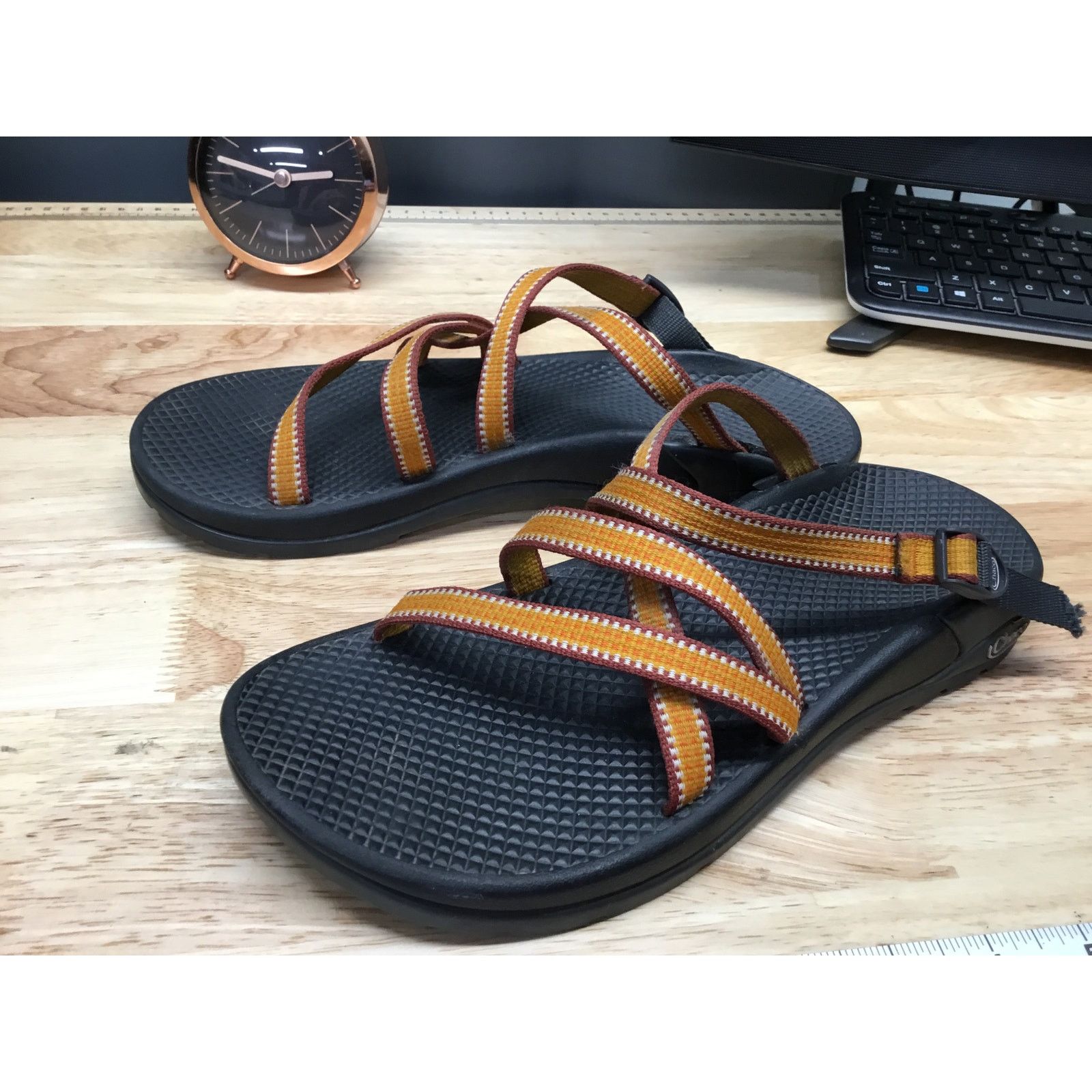 Chaco Chaco Strappy Sandals Womens Orange Black Slip-On Comfort 6 Size US 6 / IT 36 - 4 Thumbnail