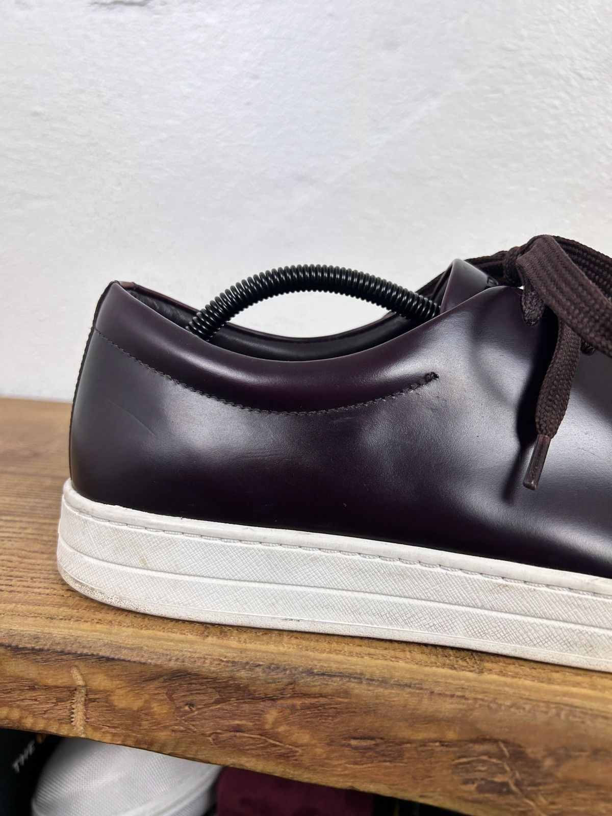 Prada Prada 4E2996 Brushed Spazzolato Leather Sneakers Size US 10 / EU 43 - 10 Thumbnail