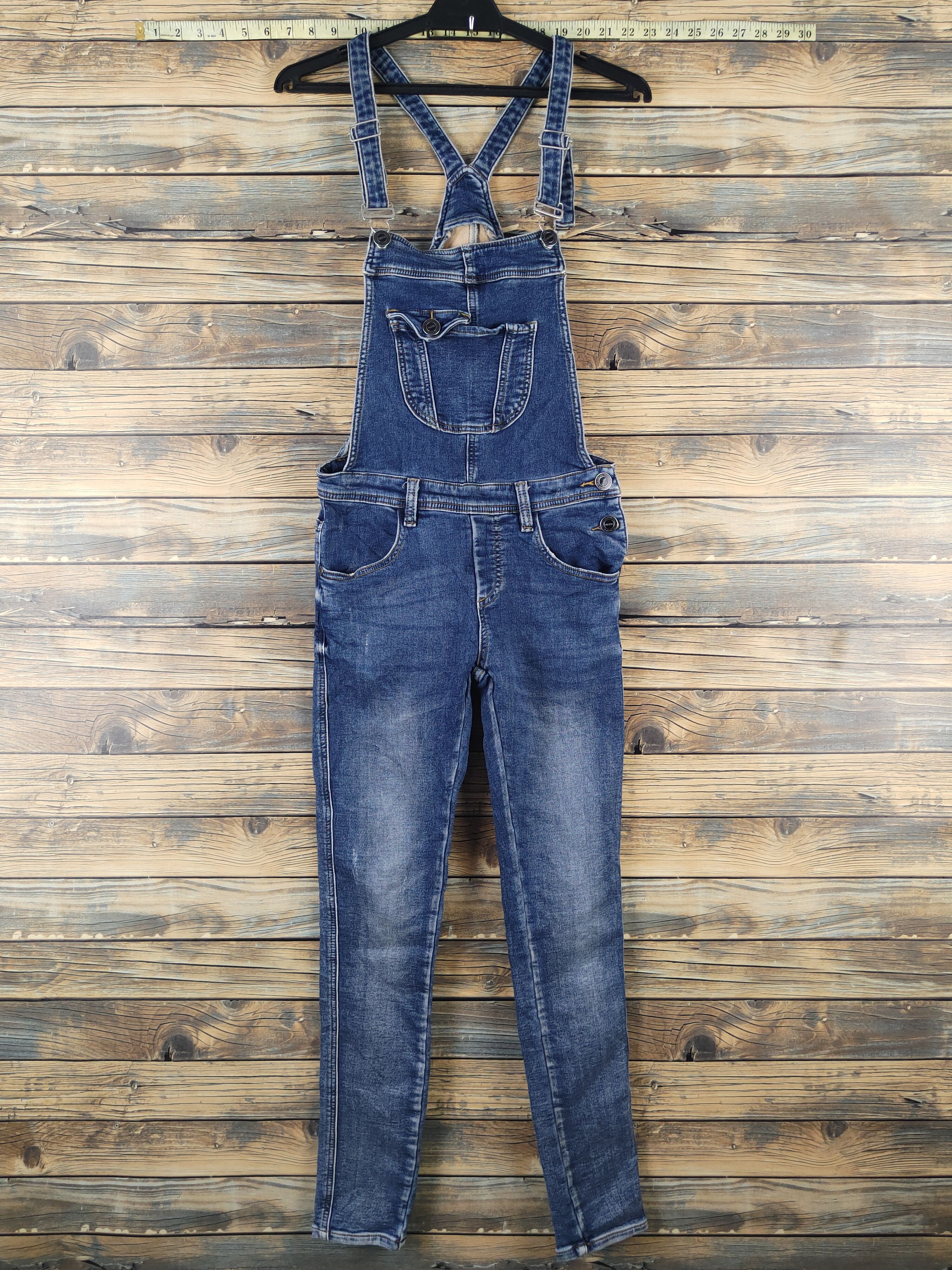 Japanese Brand × Vintage Vintage Nono Dark Blue Adjustable Strap Denim Jumpsuits Size 29" - 1 Thumbnail